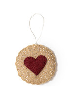 Global Goods Partners Felt Linzer Cookie Ornament