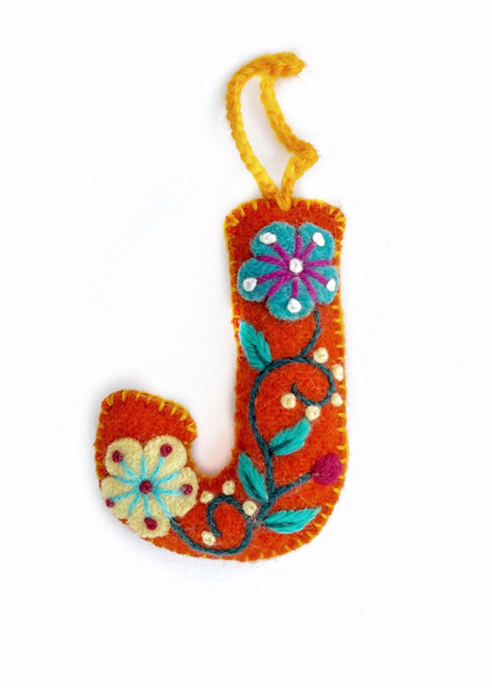 Ornaments 4 Orphans FINAL SALE - Letter J Ornament