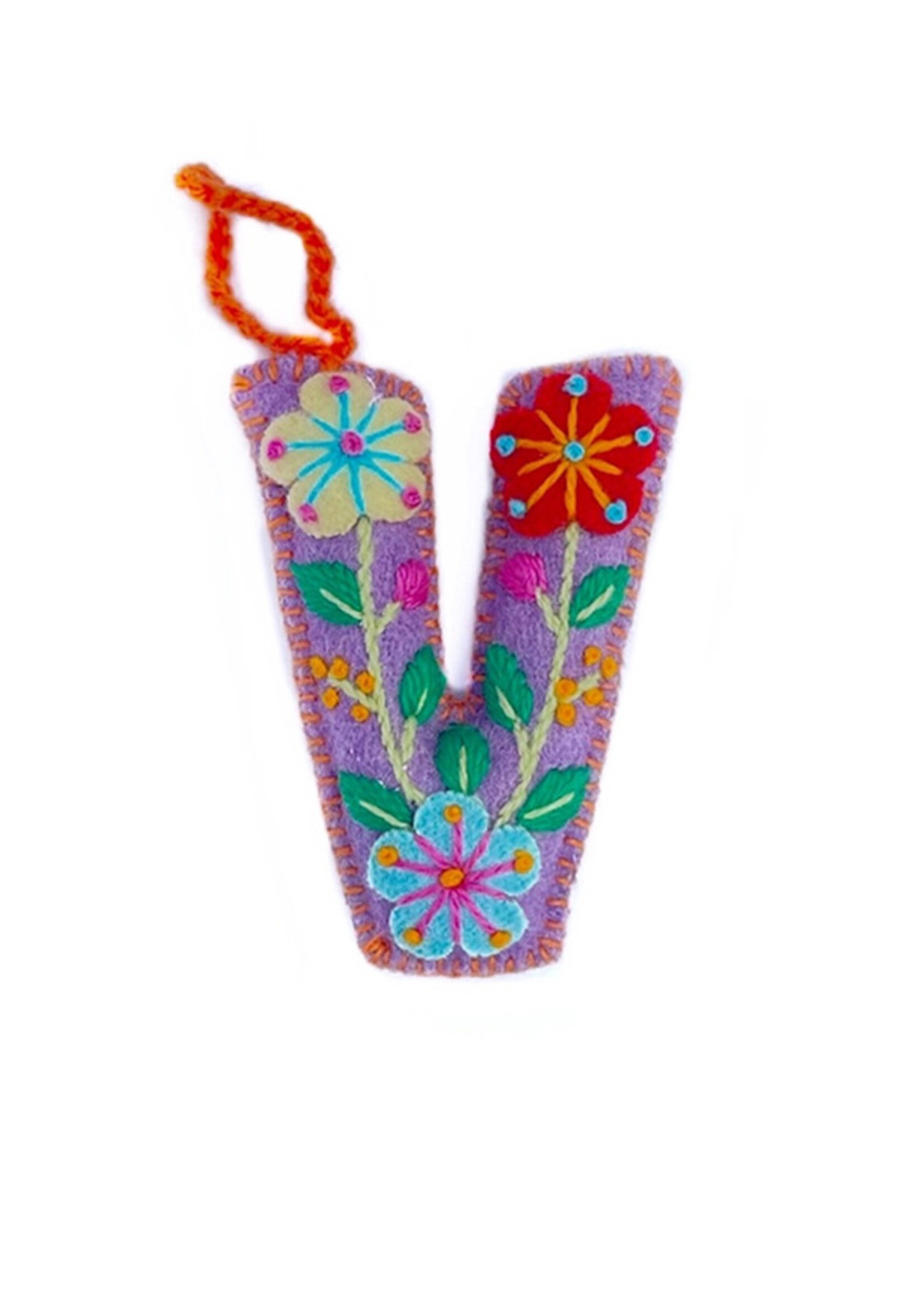 Ornaments 4 Orphans Letter V Ornament