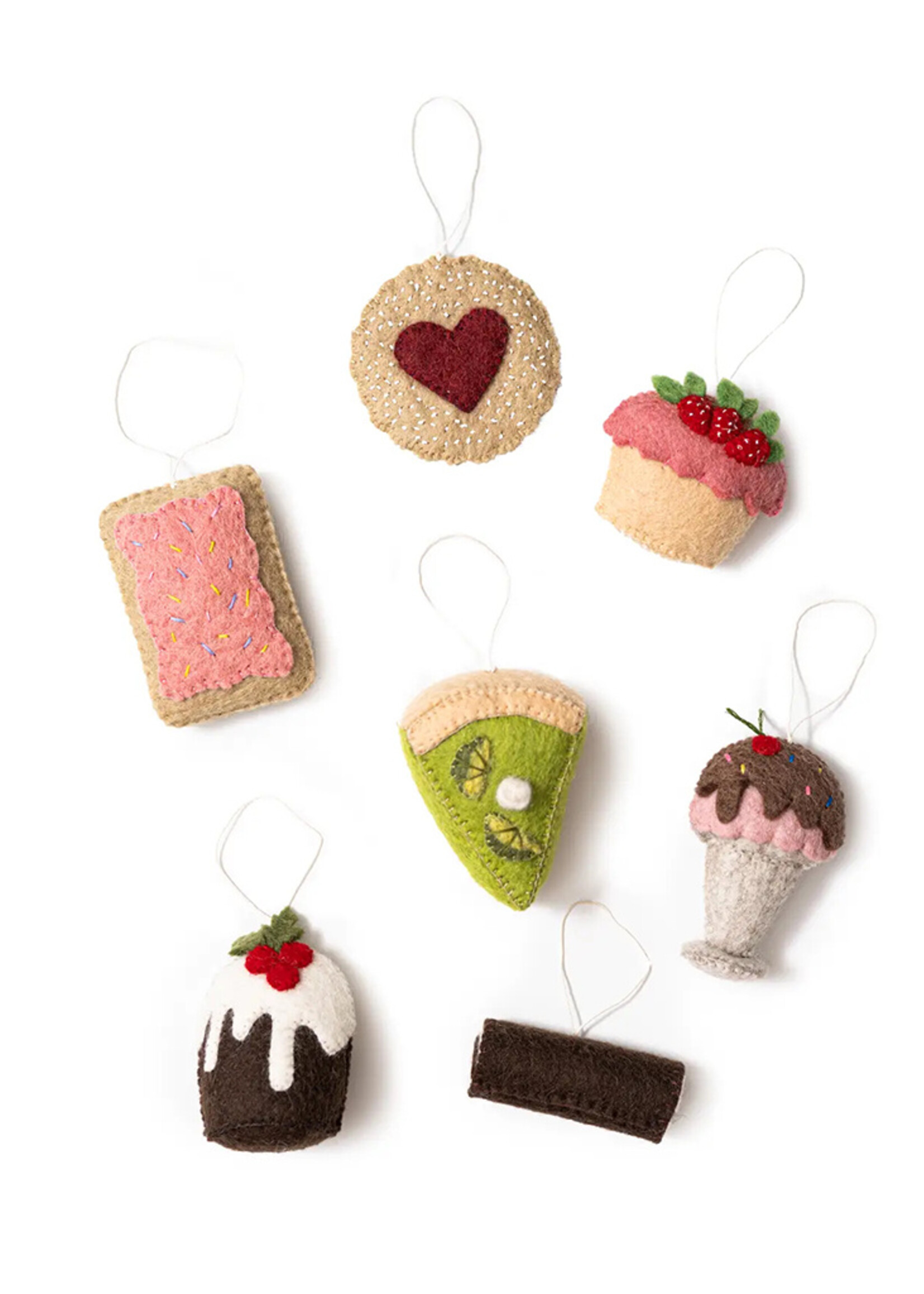 Global Goods Partners FINAL SALE - Felt Ice Cream Sundae Ornament