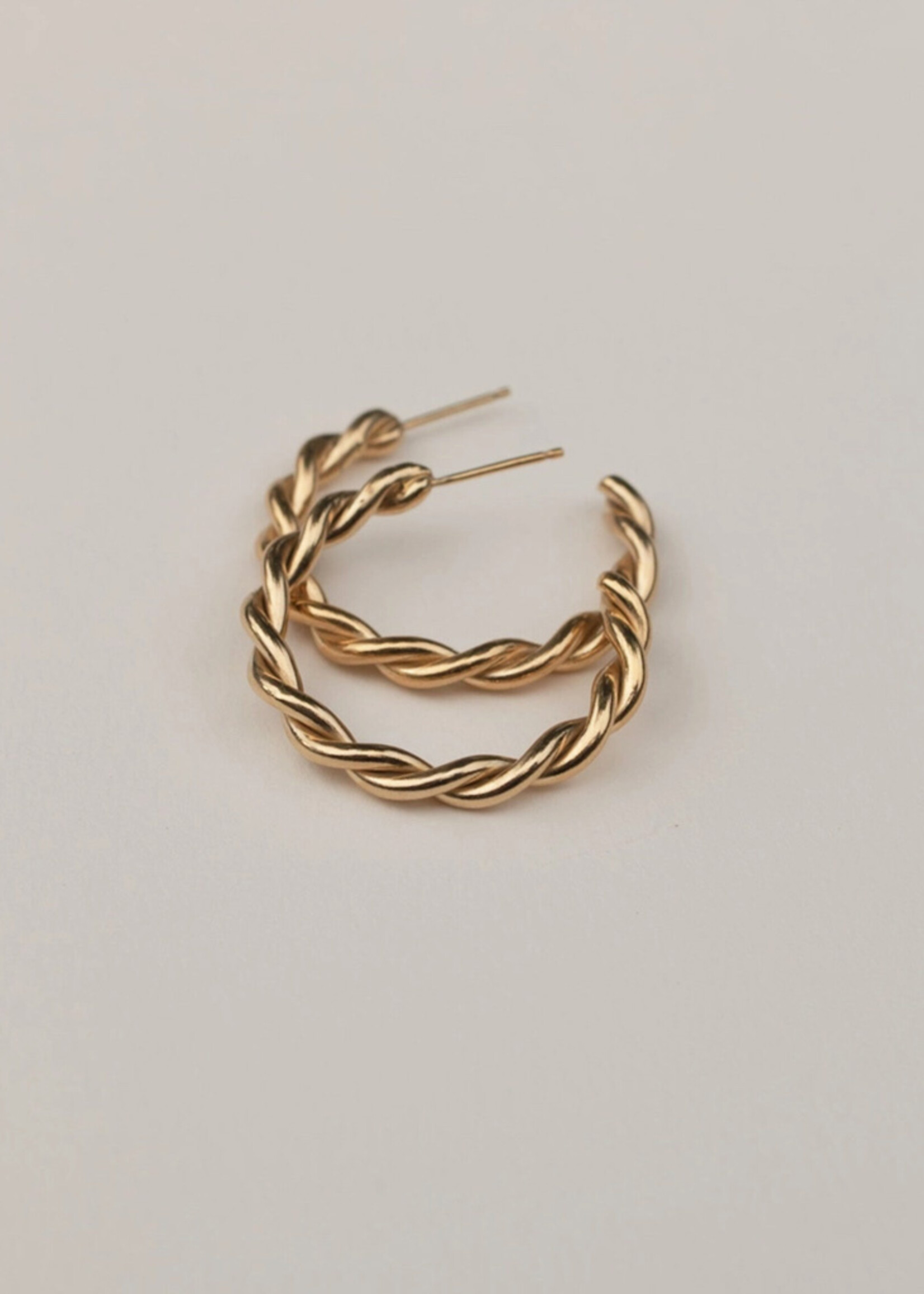 YEWO Large Zinga Twist Hoop Earrings