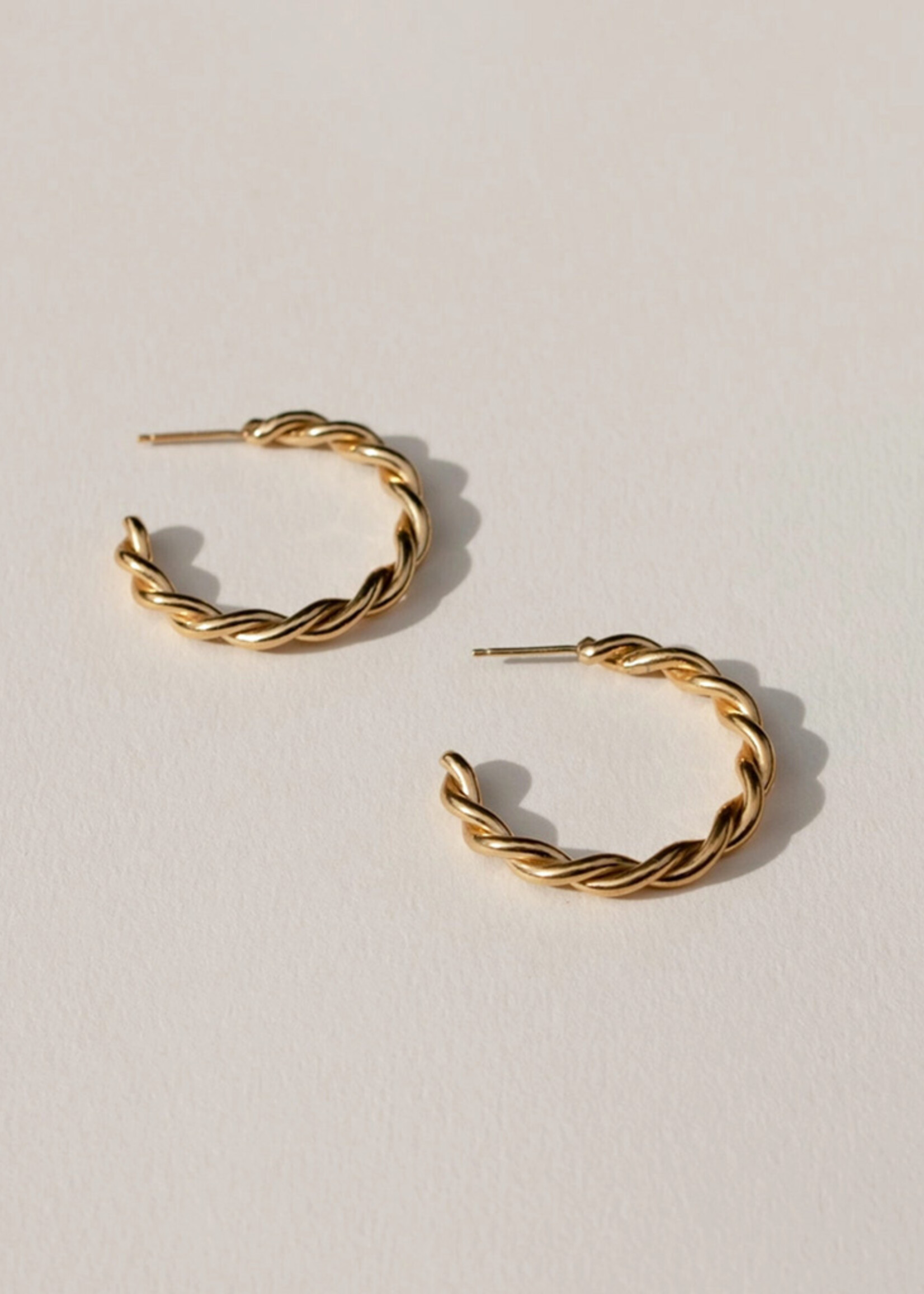 YEWO Large Zinga Twist Hoop Earrings