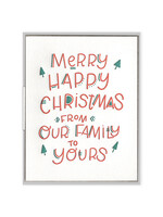 Ink Meets Paper FIANAL SALE - Merry Happy Christmas Card