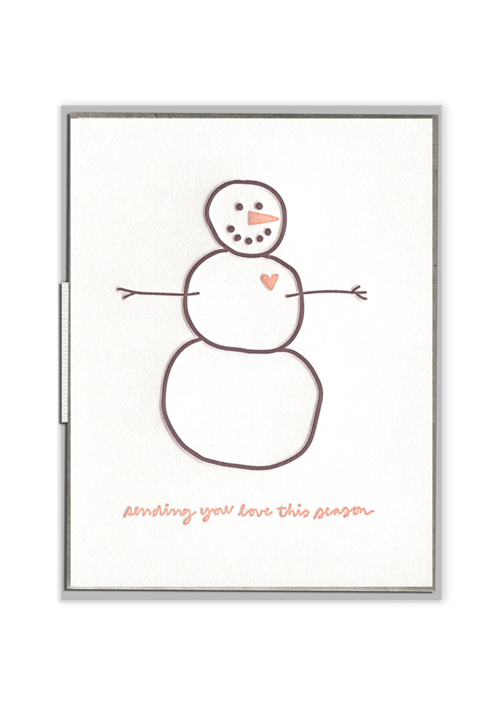 Ink Meets Paper Sending Love Snowman Card