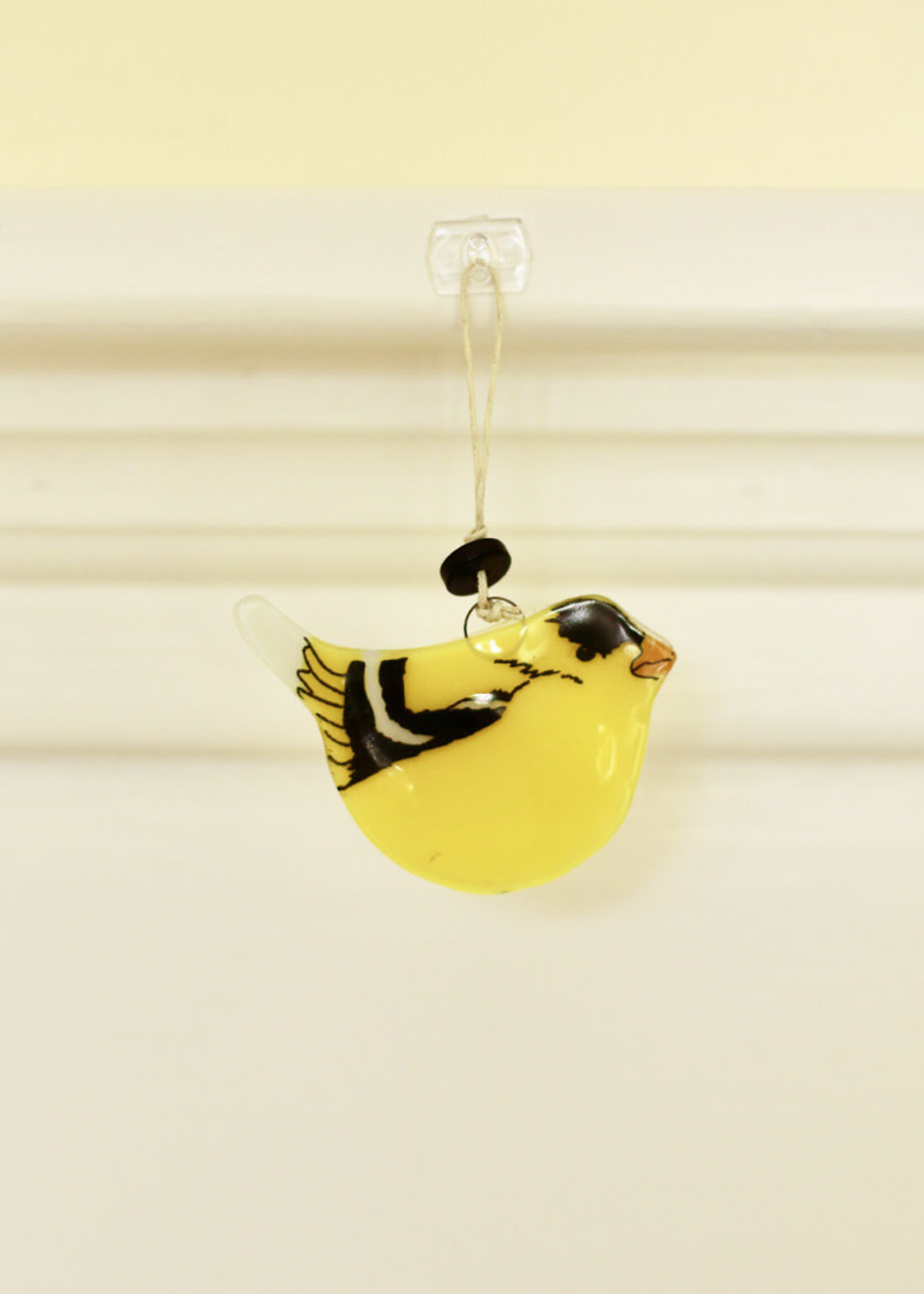 Pampeana Glass Bird Goldfinch Ornament