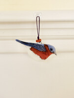 Pampeana Glass Blue Bird Ornament