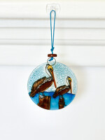 Pampeana Glass Pelican Ornament