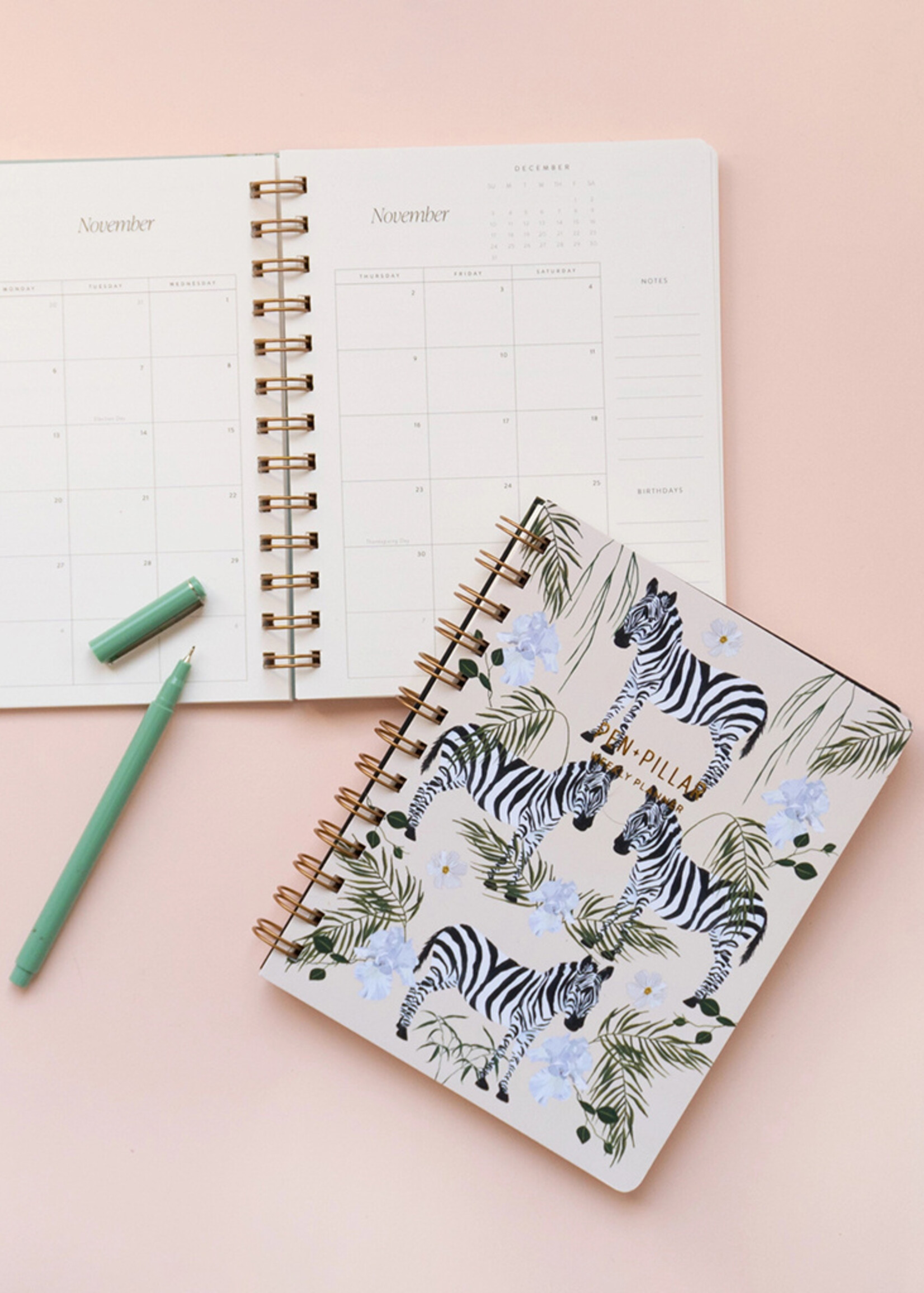 Pen + Pillar FINAL SALE - Zebra Safari 2025 Mini Weekly Planner