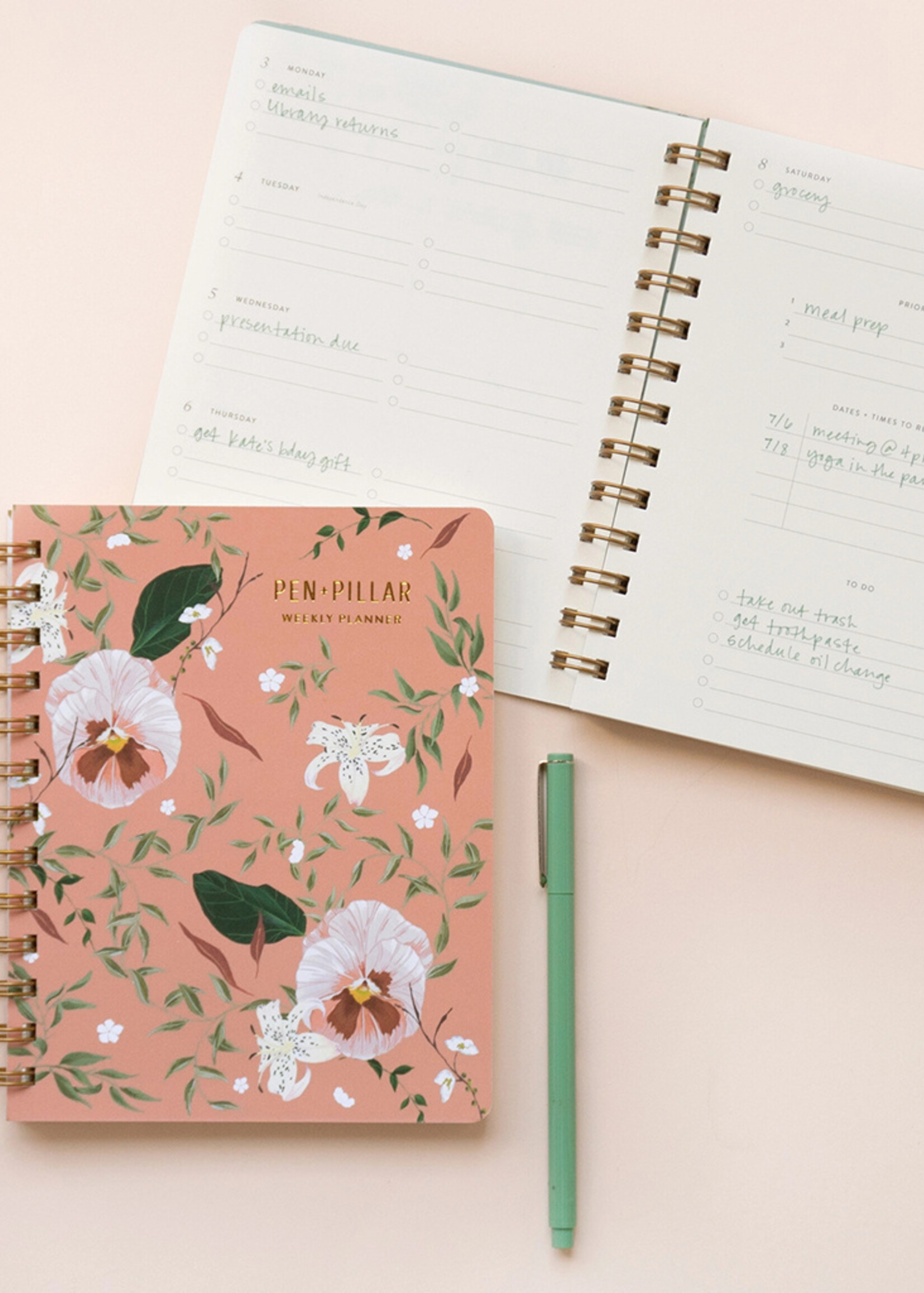 Pen + Pillar FINAL SALE - Tigerlily 2025 Mini Weekly Planner