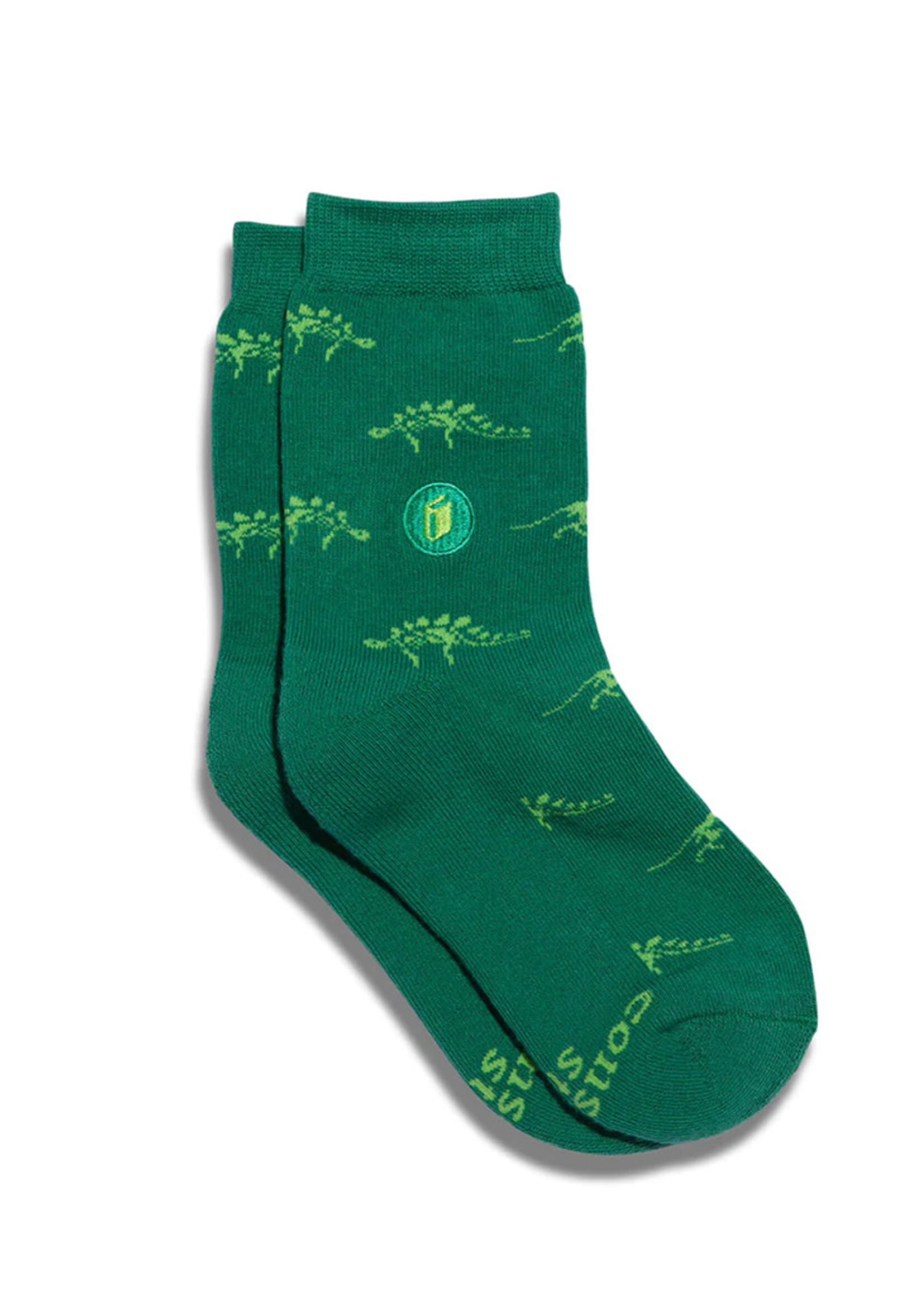 Conscious Step Kid's Dino Socks that Gives Books - Youth
