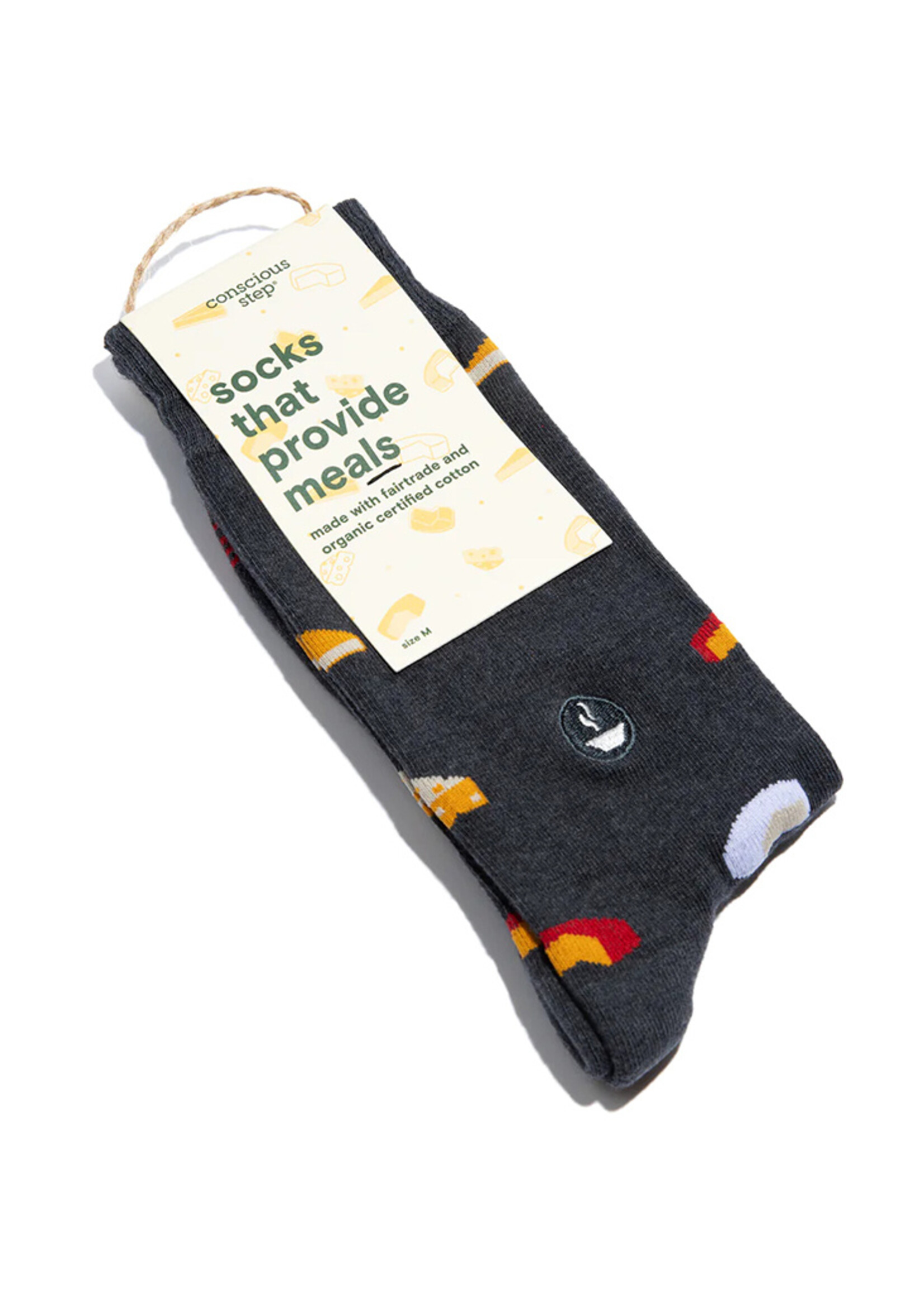 Conscious Step Men's Cheese Socks that Provide Meals