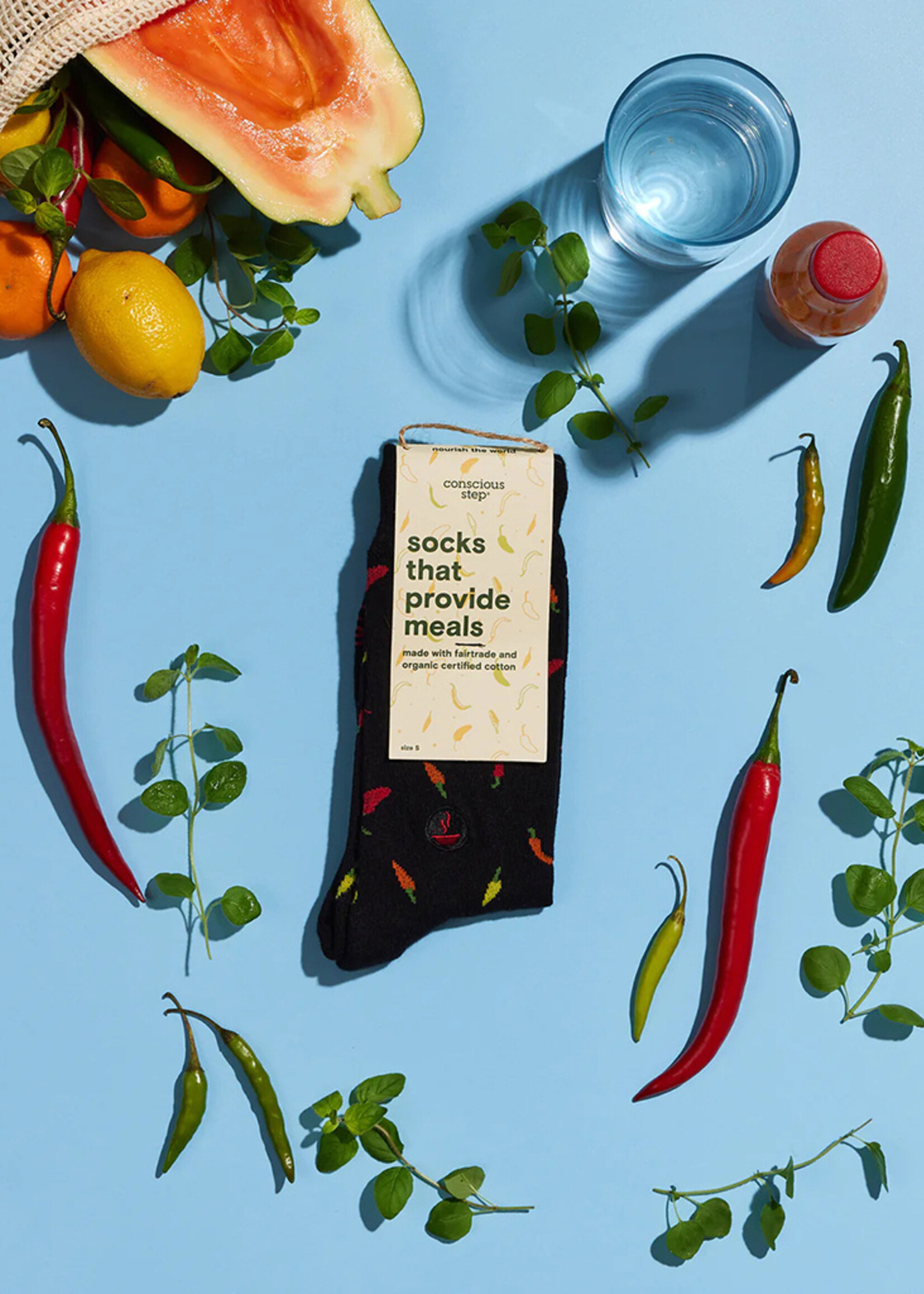 Conscious Step Women's Pepper Socks that Provide Meals