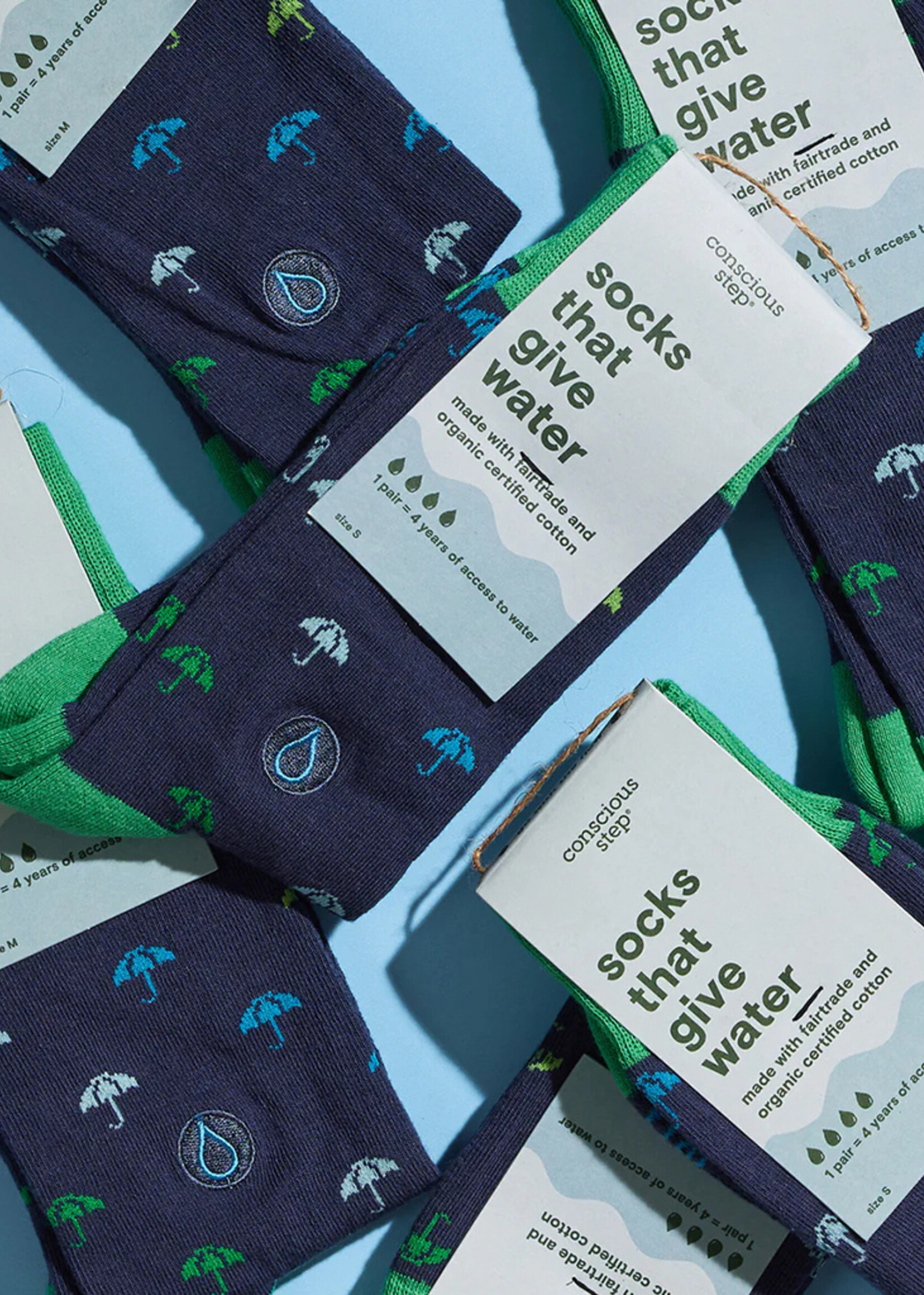 Conscious Step Men's Umbrella Socks that Give Water