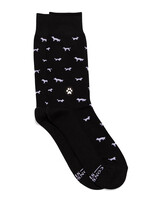 Conscious Step Women's Black and White Socks that Save Dogs