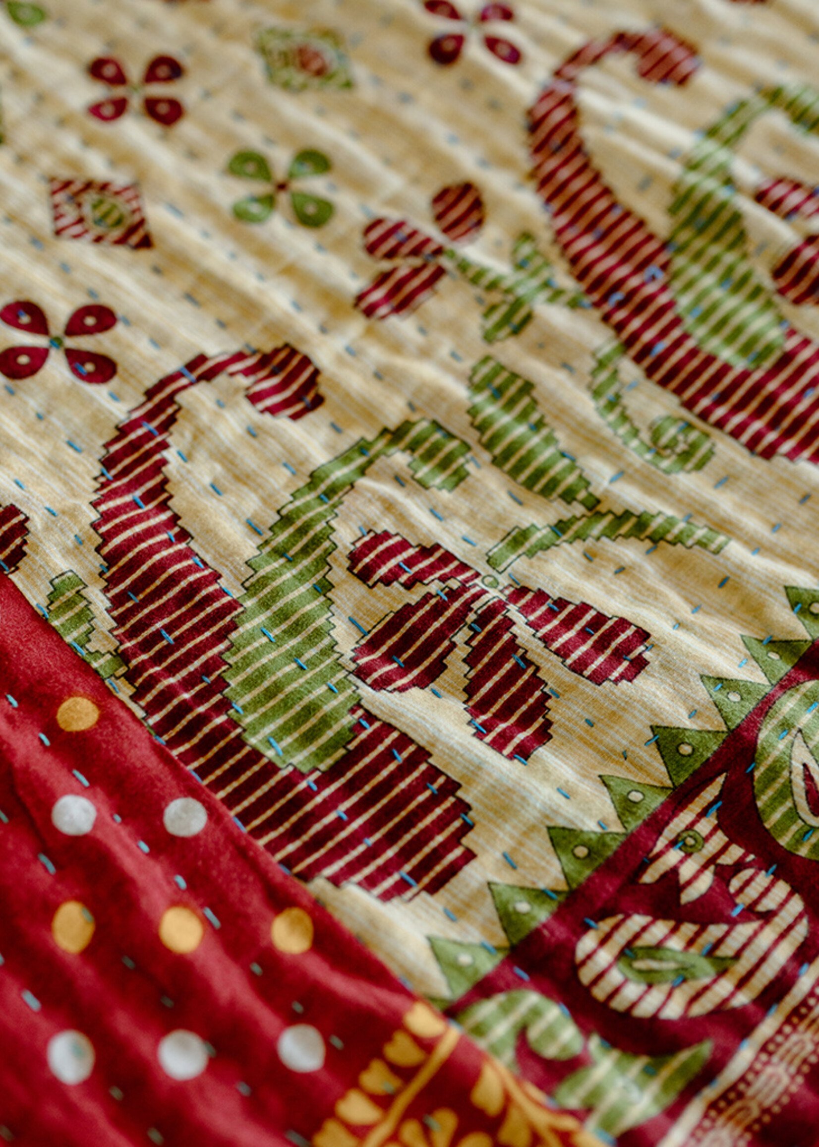 SERRV King Size Kantha Quilt #10