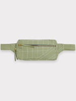 Anchal Project Sage Green Crossbody Kantha Belt Bag