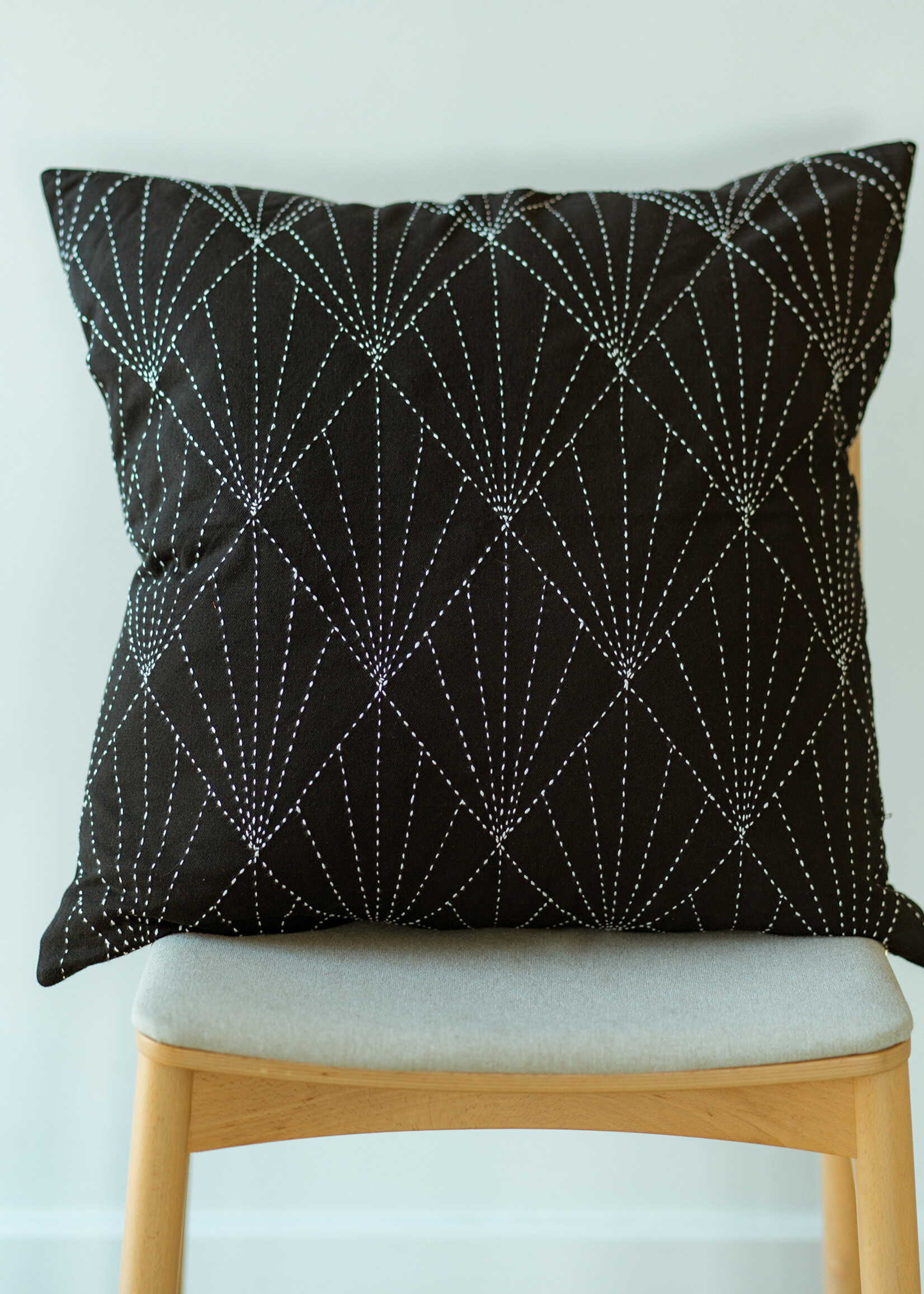 Anchal Project Charcoal Array Throw Pillow