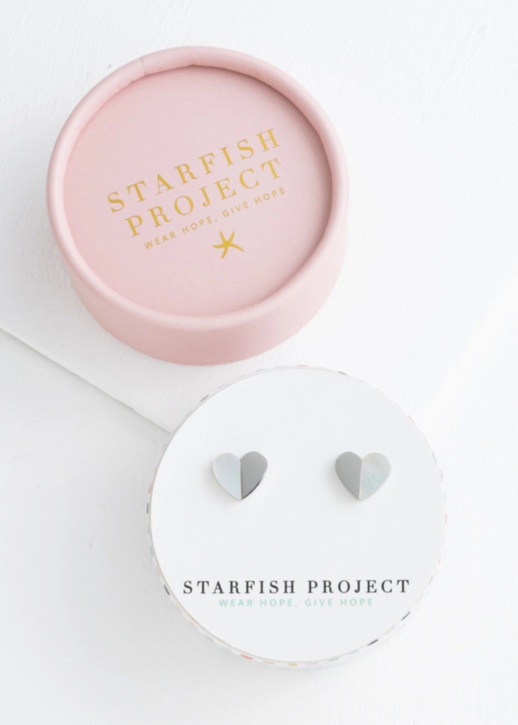 Starfish Project Give Hope Silver Heart Earrings