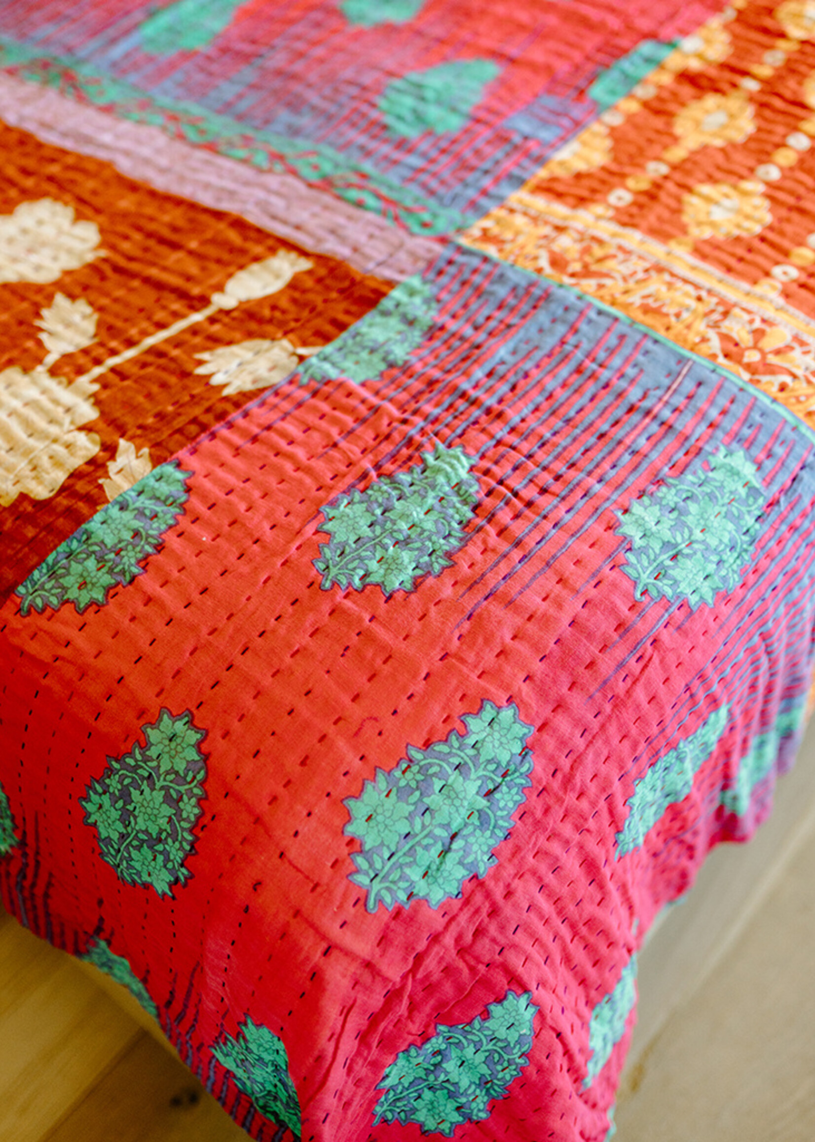 SERRV Queen Size Kantha Quilt #4