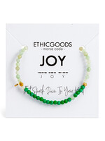 Ethic Goods 3mm Morse Code JOY Bracelet - Green & Aventurine