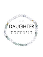 Ethic Goods Morse Code DAUGHTER Bracelet - Marble & Jasper