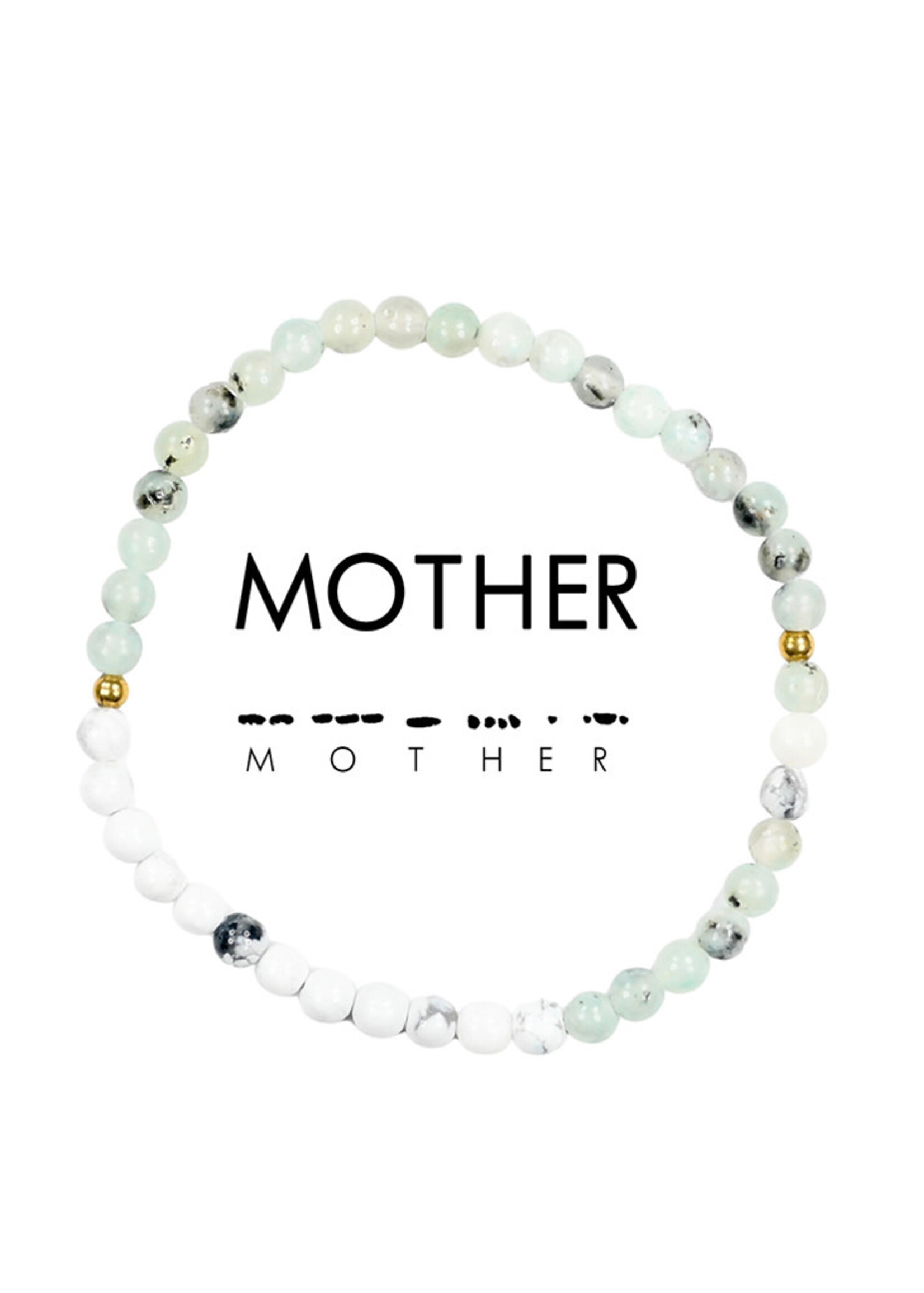 Ethic Goods Morse Code MOTHER Bracelet - Jasper & Marble