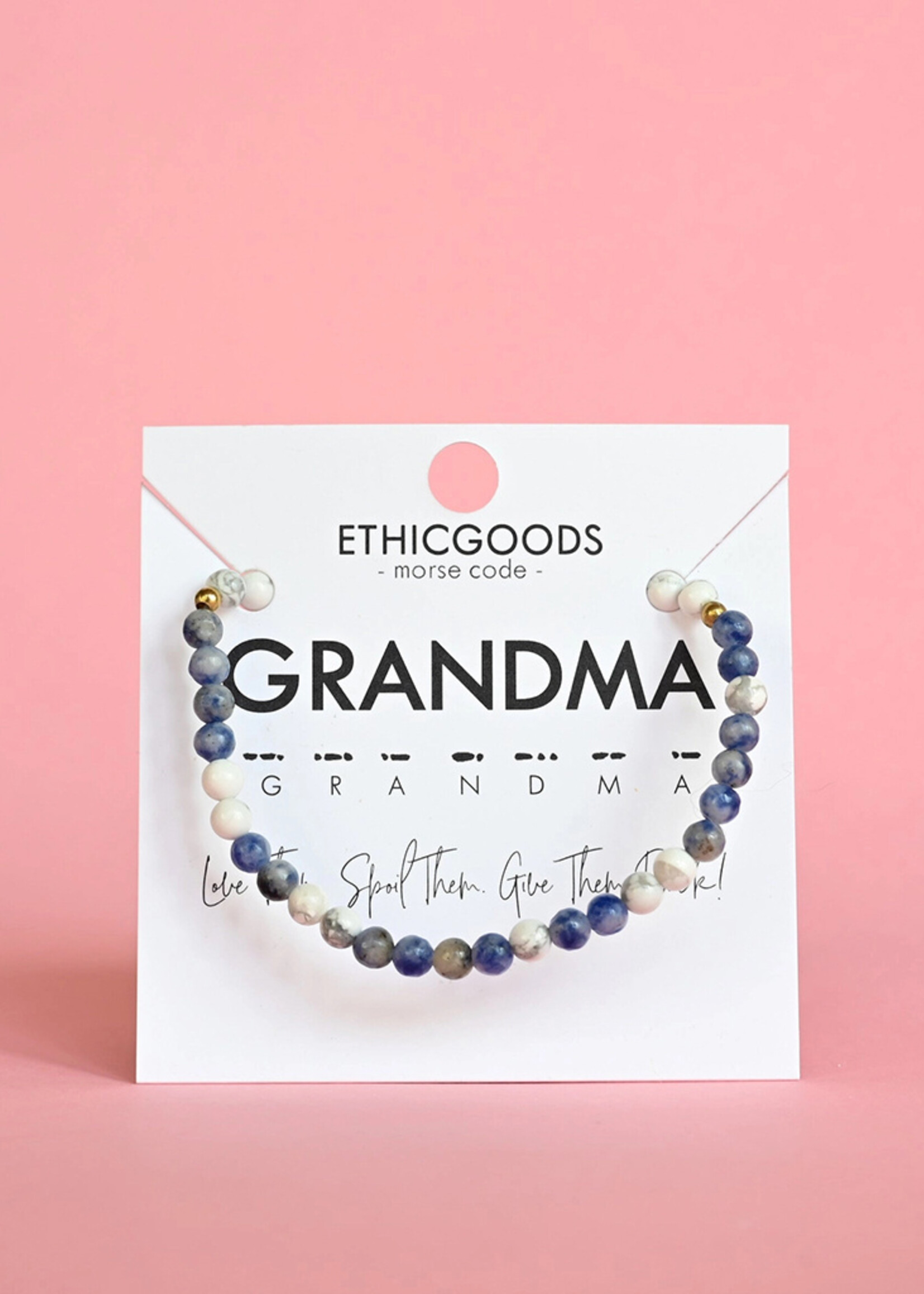 Ethic Goods Morse Code GRANDMA Bracelet - Lapis