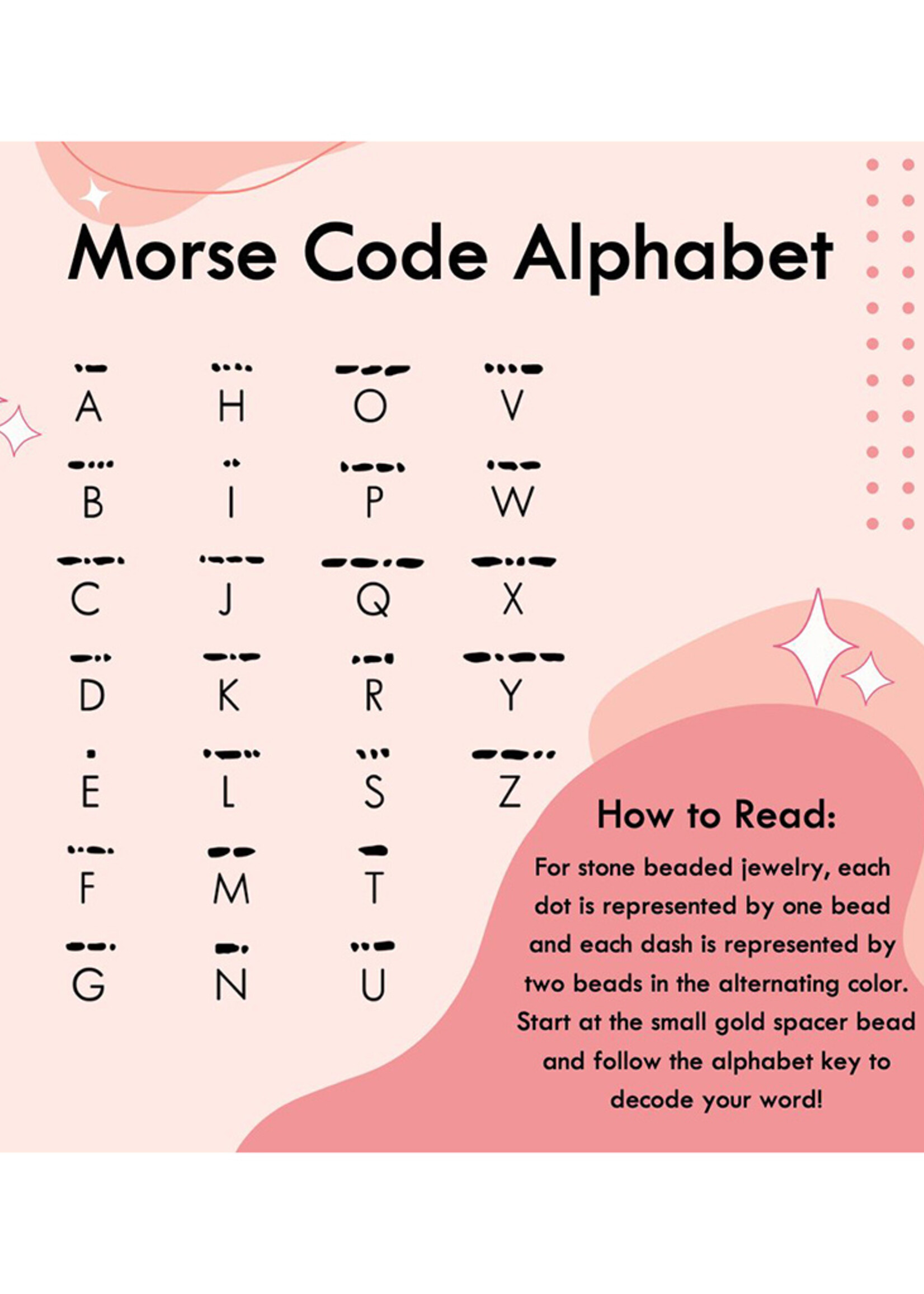 Ethic Goods Morse Code MOTHER Bracelet - Jasper & Marble