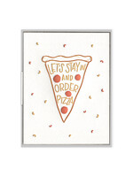 Ink Meets Paper Stay in For Pizza Card