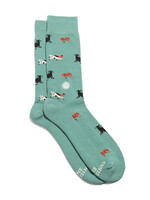 Conscious Step Women's Frisky Feline Aqua Cat Socks