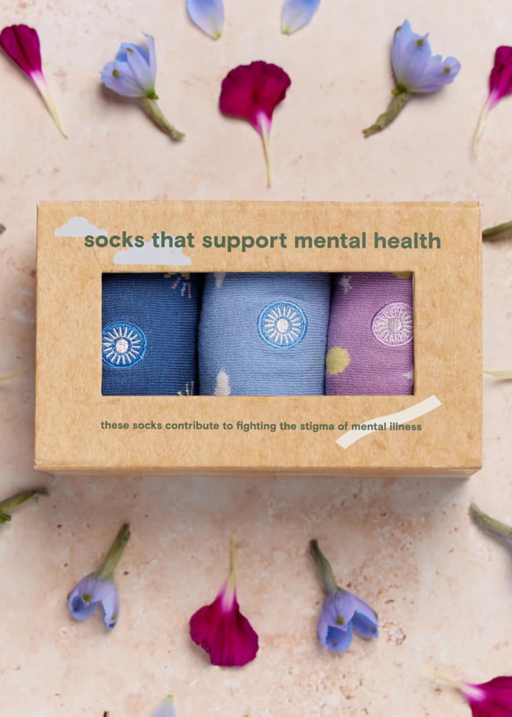 Conscious Step Women's Sock Box that Supports Mental Health