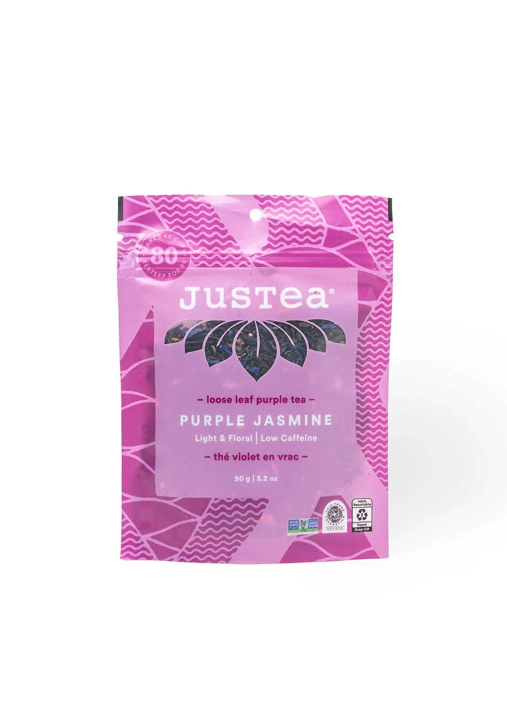 JusTea Purple Jasmine Loose Leaf Tea - Pouch