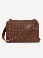 Joyn FINAL SALE - Chocolate Brown Woven Crossbody Wallet