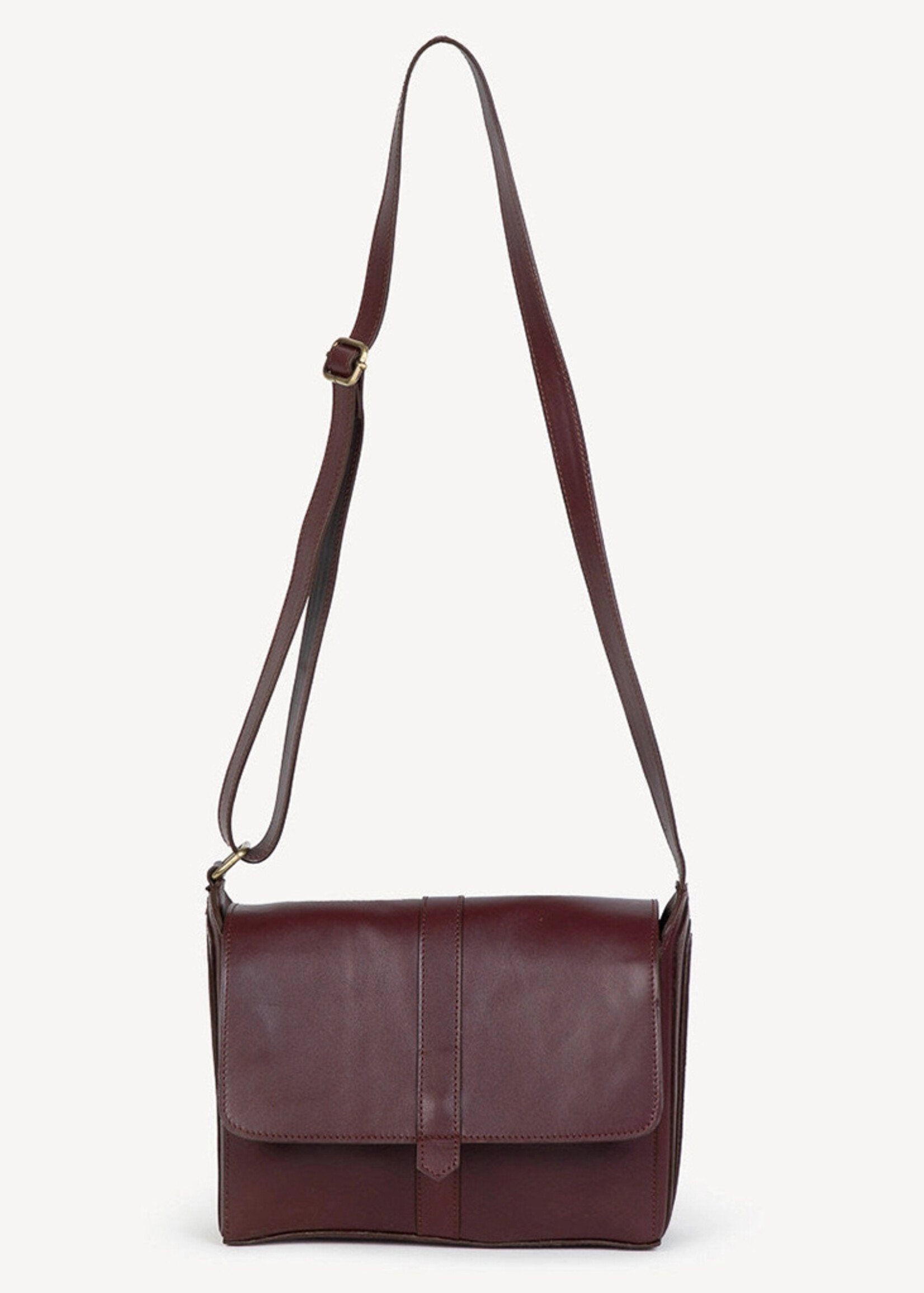 joyn makers satchel purse plum leather