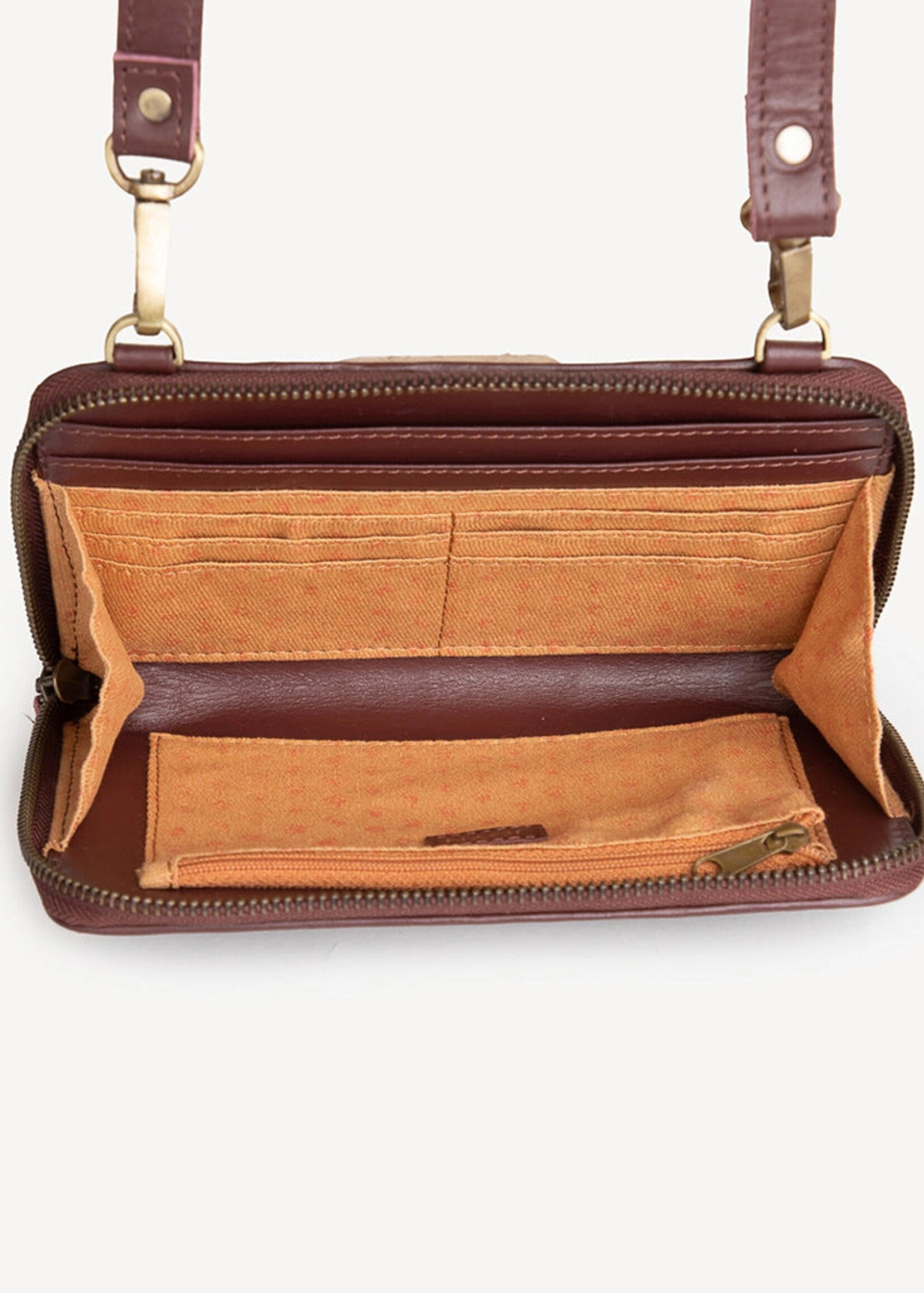 Joyn FINAL SALE - Plum Woven Crossbody Wallet