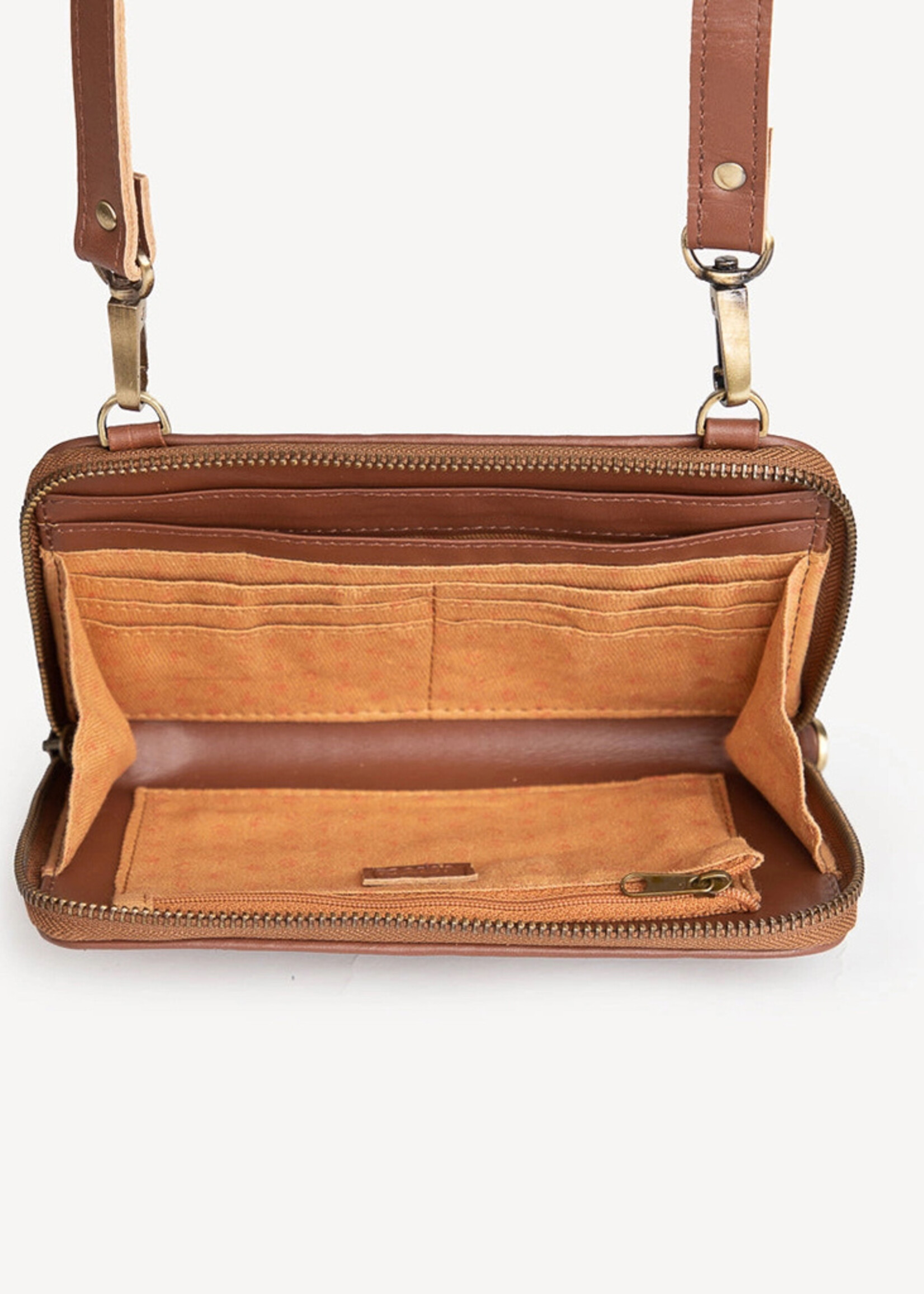 Joyn FINAL SALE - Chocolate Brown Woven Crossbody Wallet