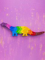 Apatosaurus Wooden Puzzle - Letters and Numbers