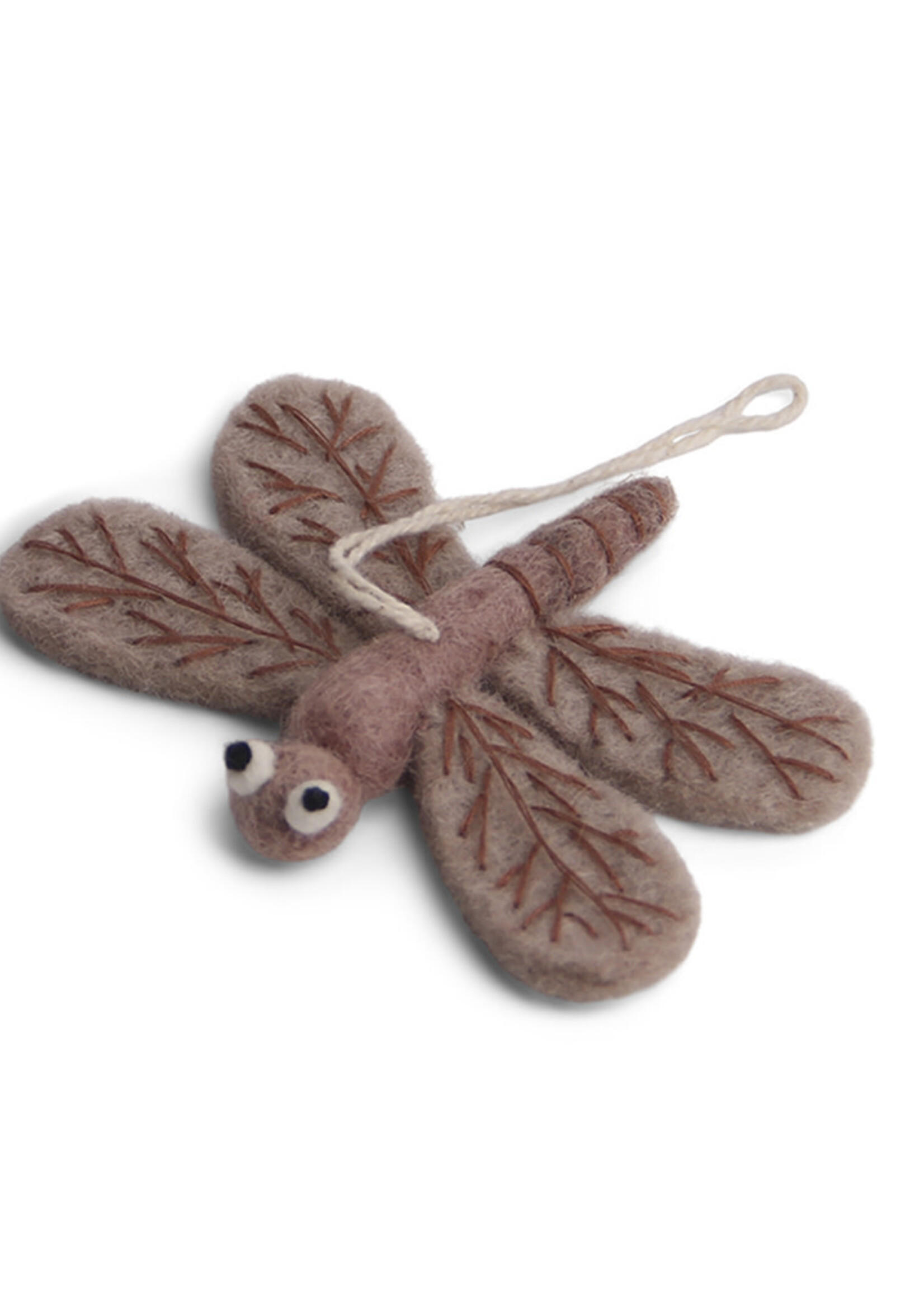 Gry and Sif Felt Dragonfly Ornament - Lavender