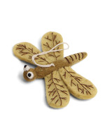 Gry and Sif Felt Dragonfly Ornament - Yellow