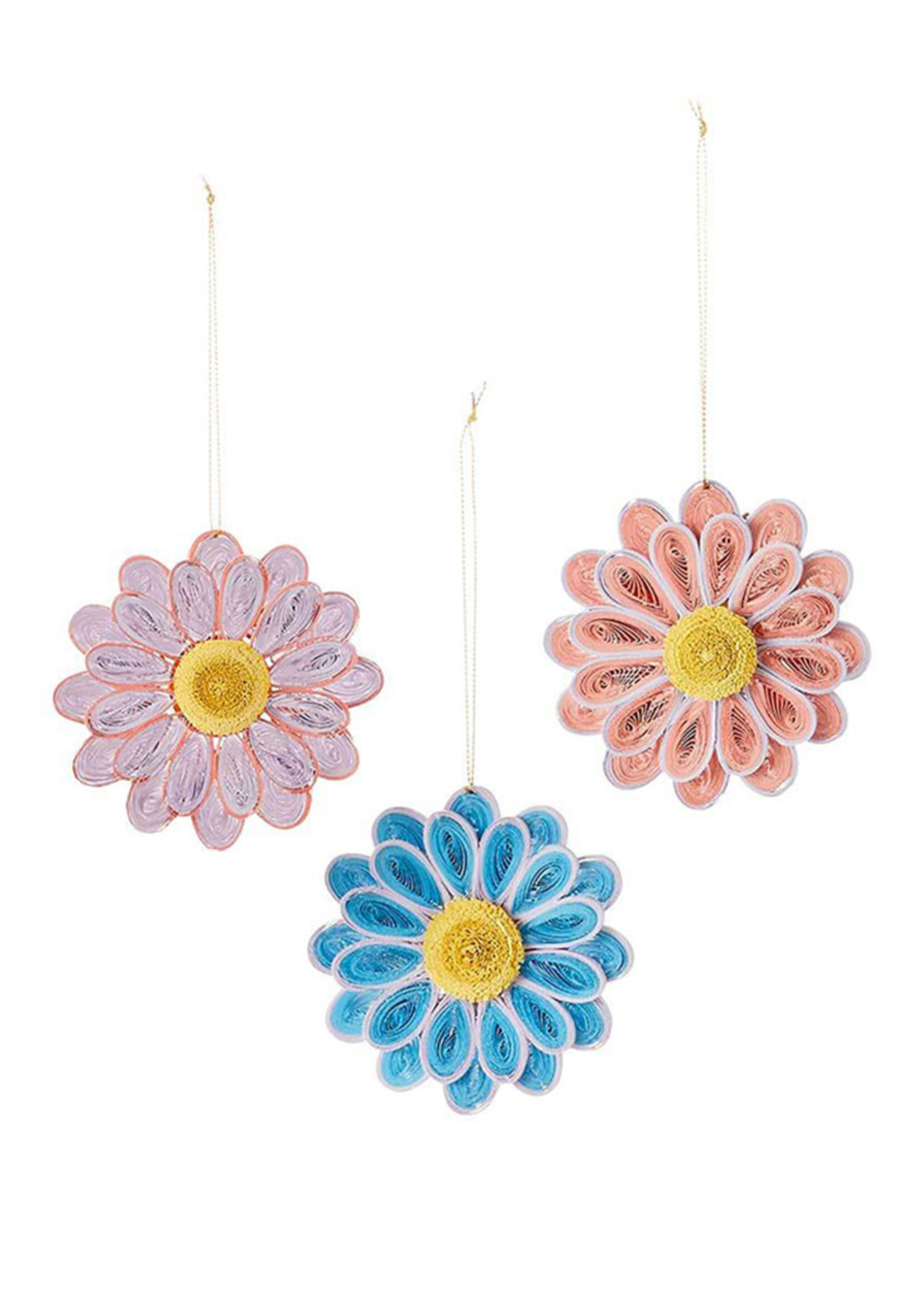 SERRV FINAL SALE - Quilled Daisy Ornament Set