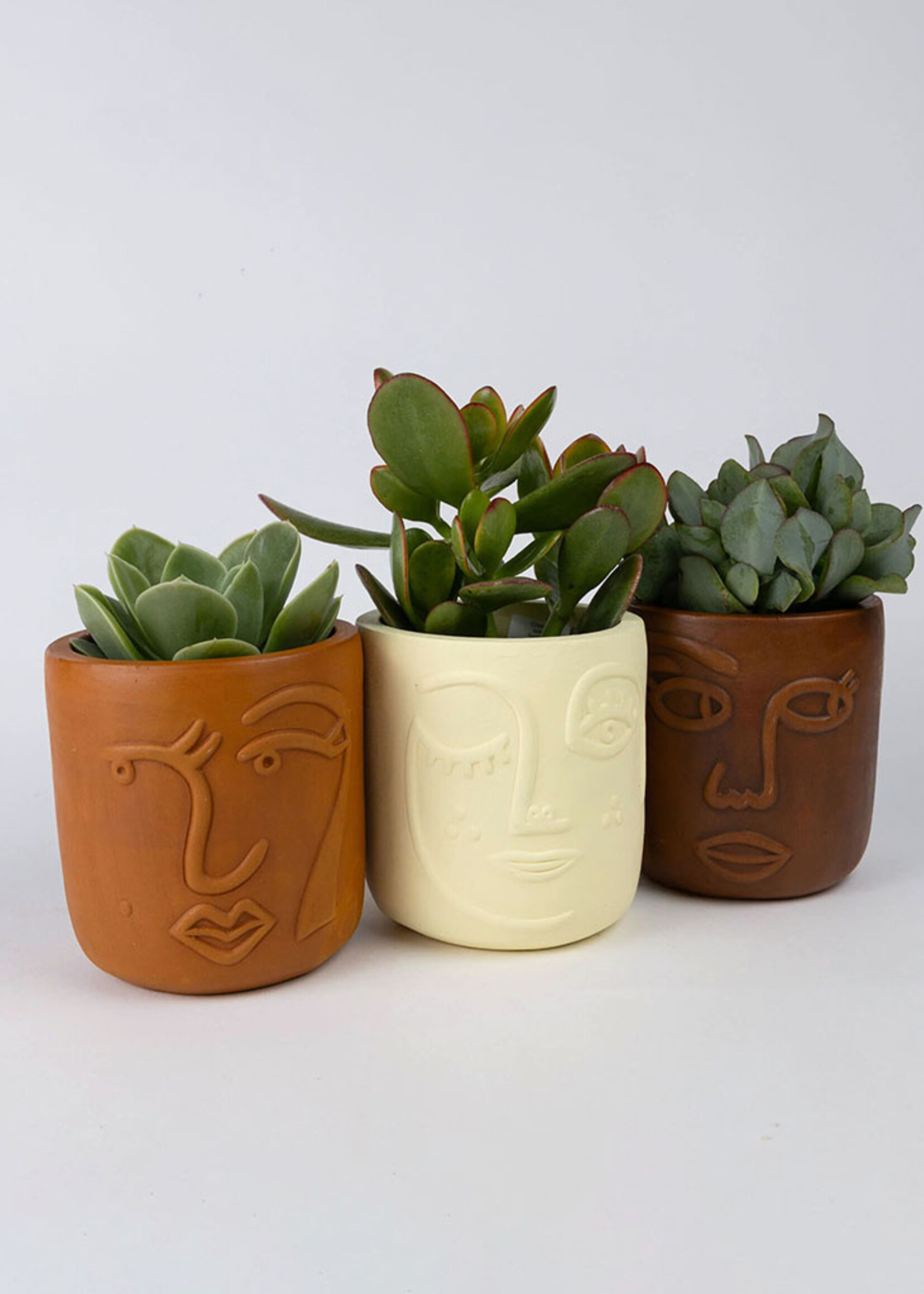 Ten Thousand Villages Winky Face Cream Planter