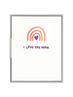 I Love You, Mom Rainbow Heart Card