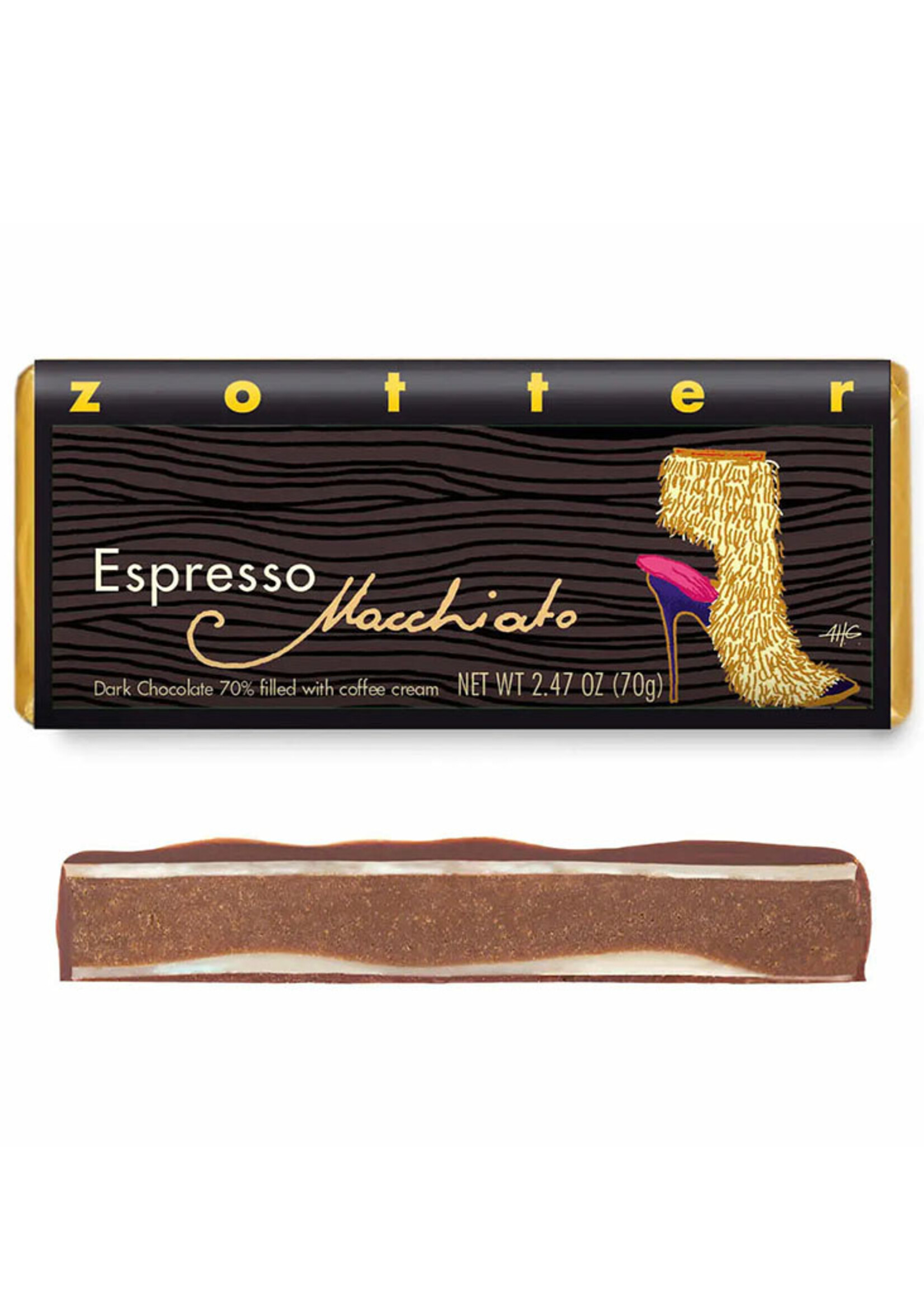 Zotter Chocolates Espresso "Macchiato" Chocolate Bar