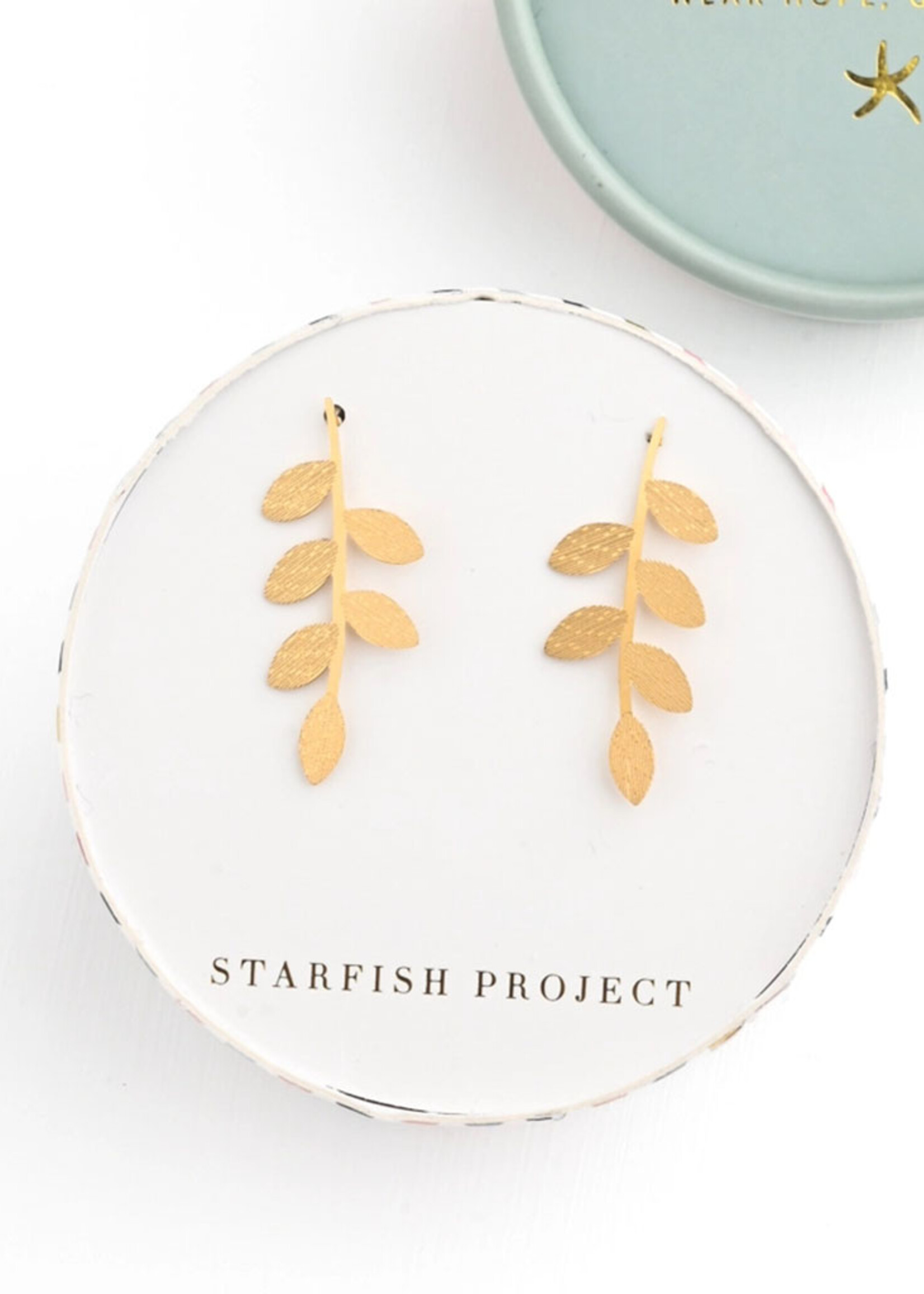 Starfish Project Flourish Vine Leaf Earrings