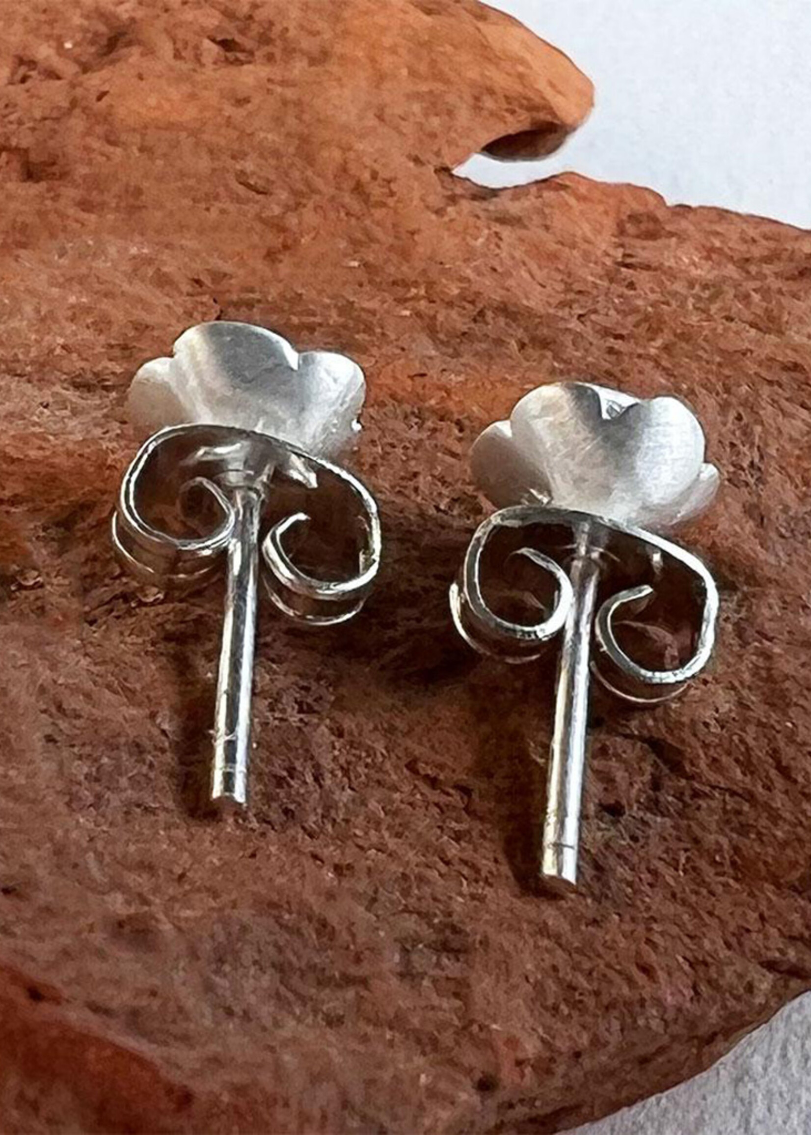 Women's Peace Collection Tiny Rose Stud Earrings