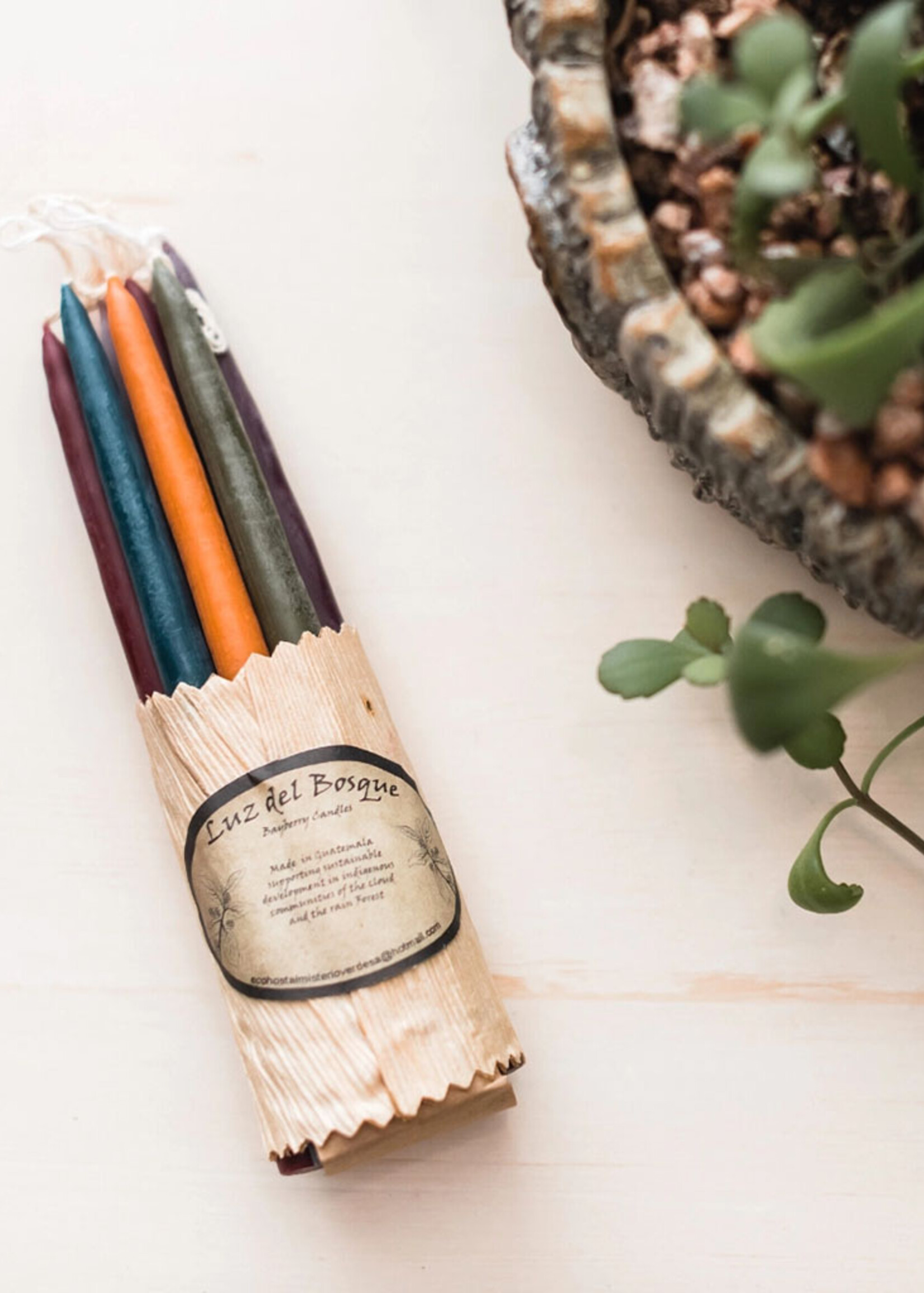 Upavim Mayrtle Wax Hand Dipped Candle Set