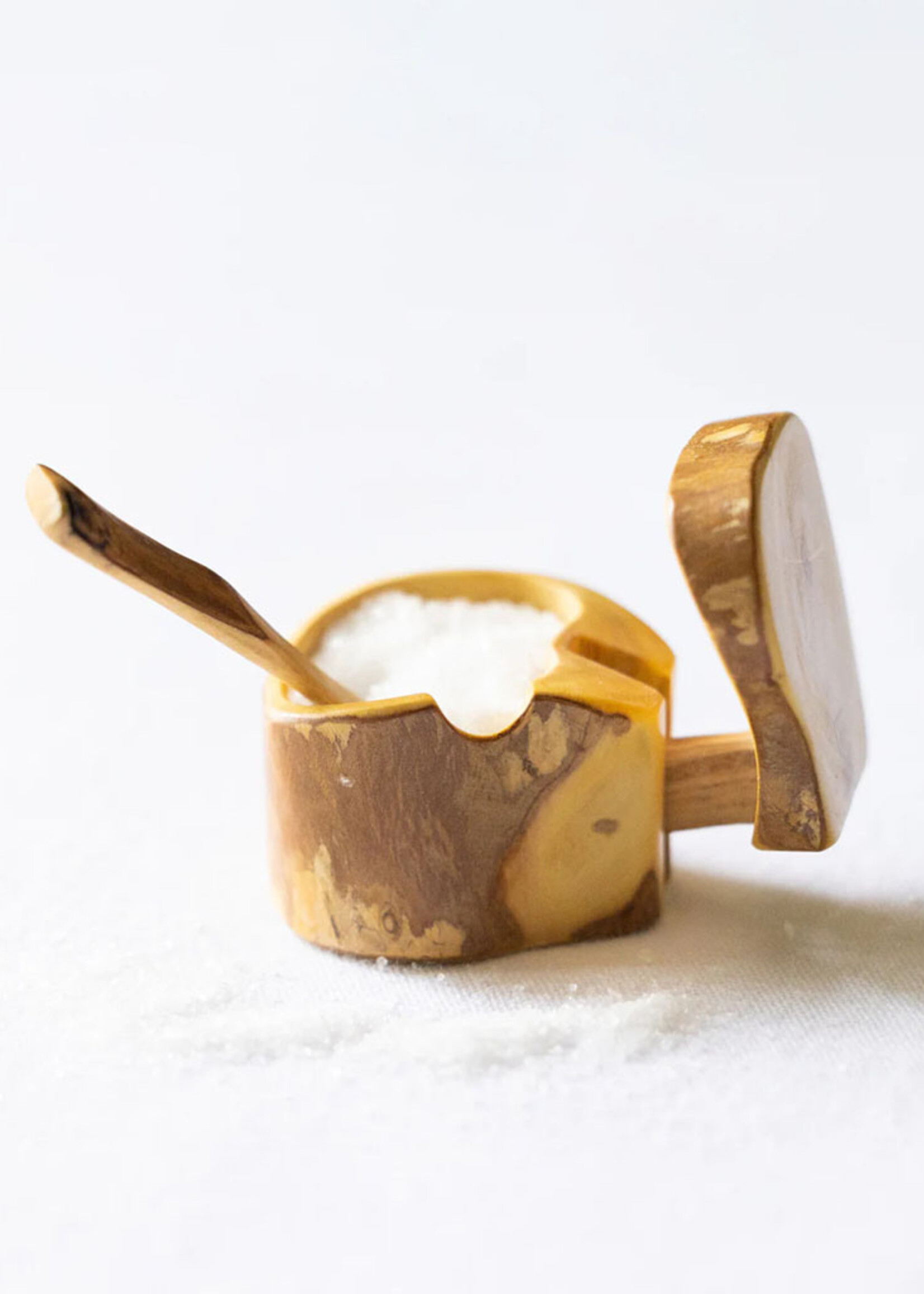 Upavim Mini Salt Box & Spoon - Coffeewood