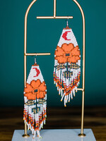 Lucia's Imports Moonflower Beaded Earrings