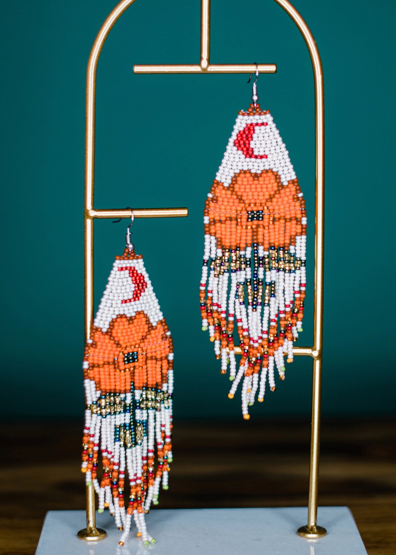 Moonflower Beaded Earrings