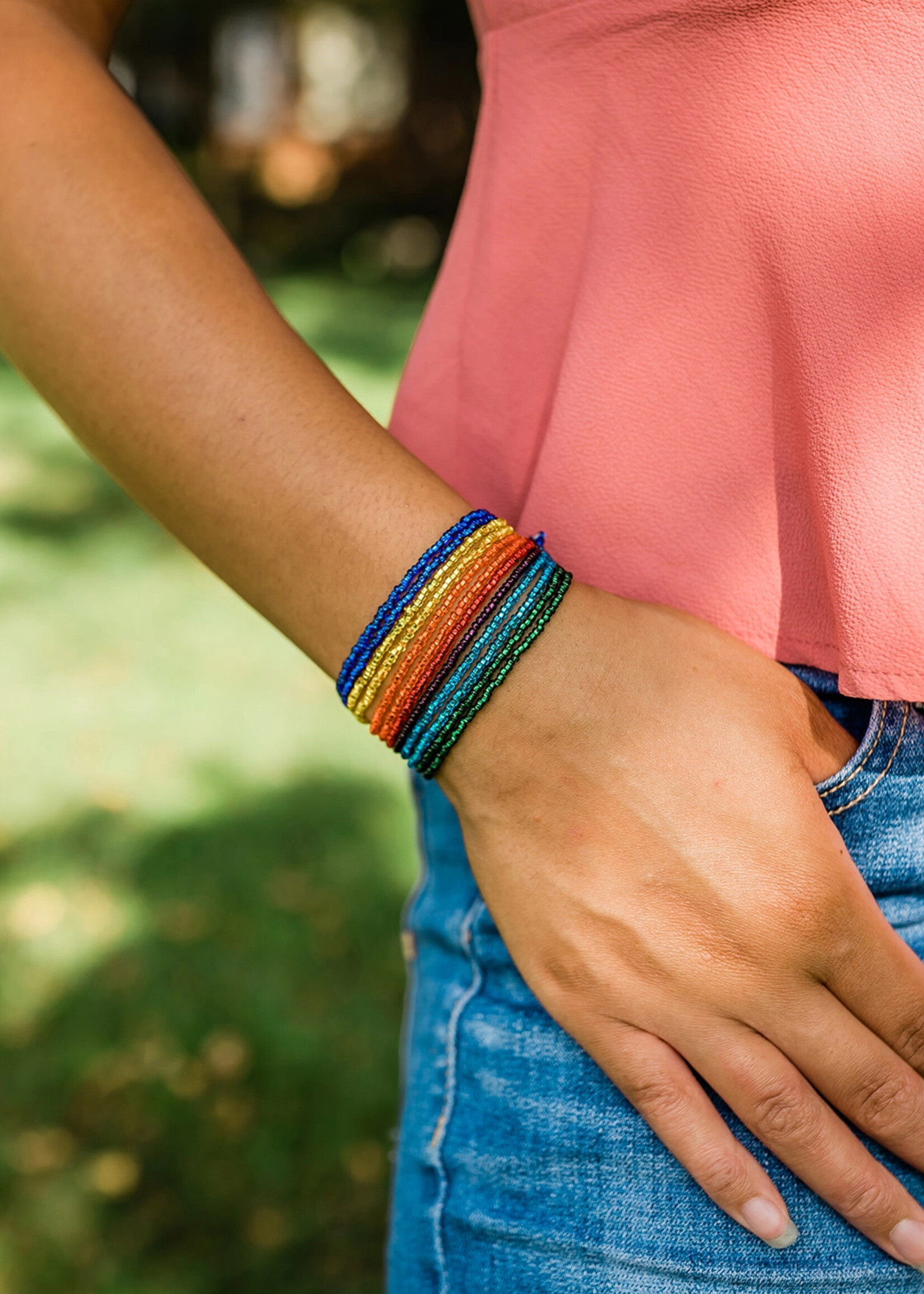 Rainbow 12 Strand Bracelet